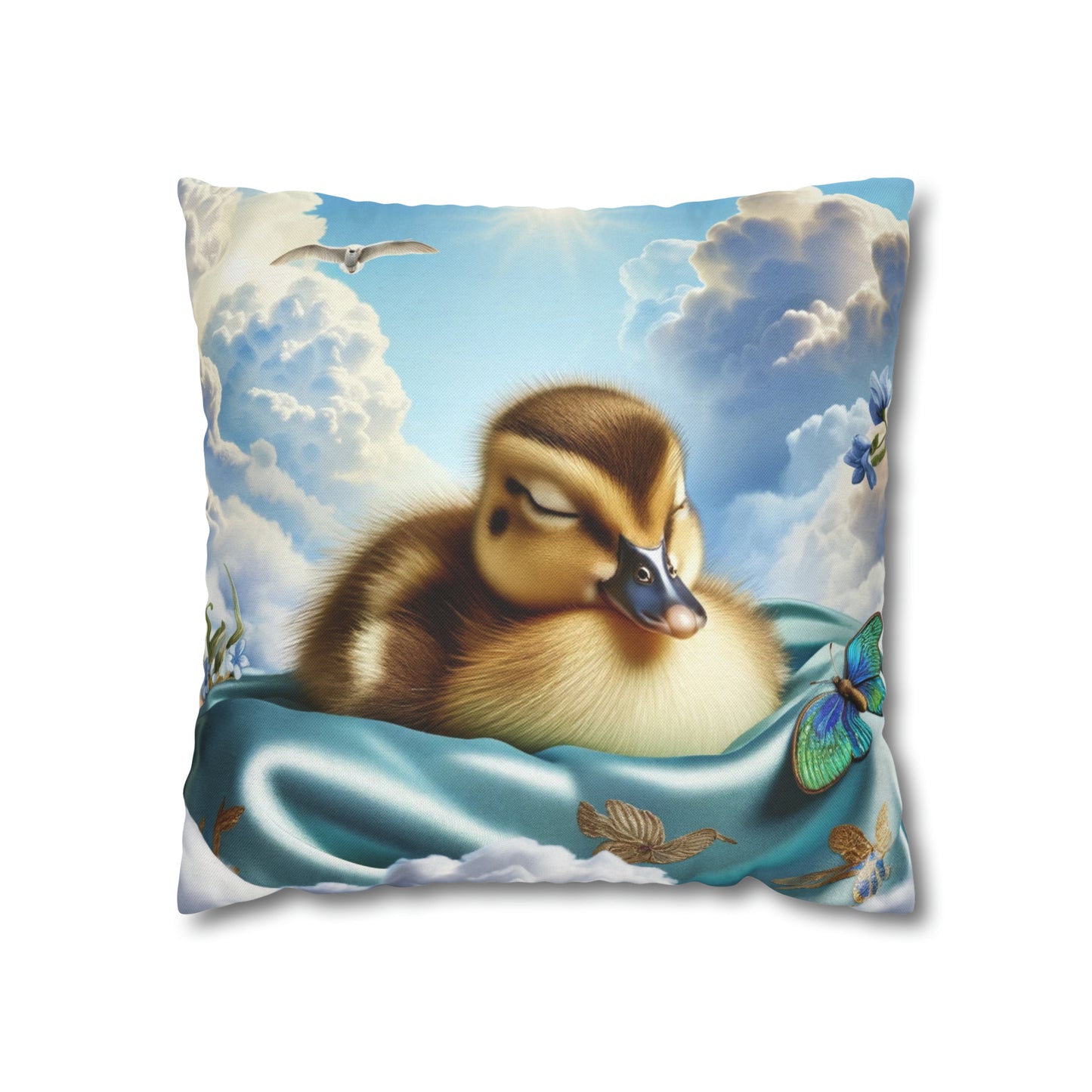 Spun Polyester Square Pillow Case by Duck Society®