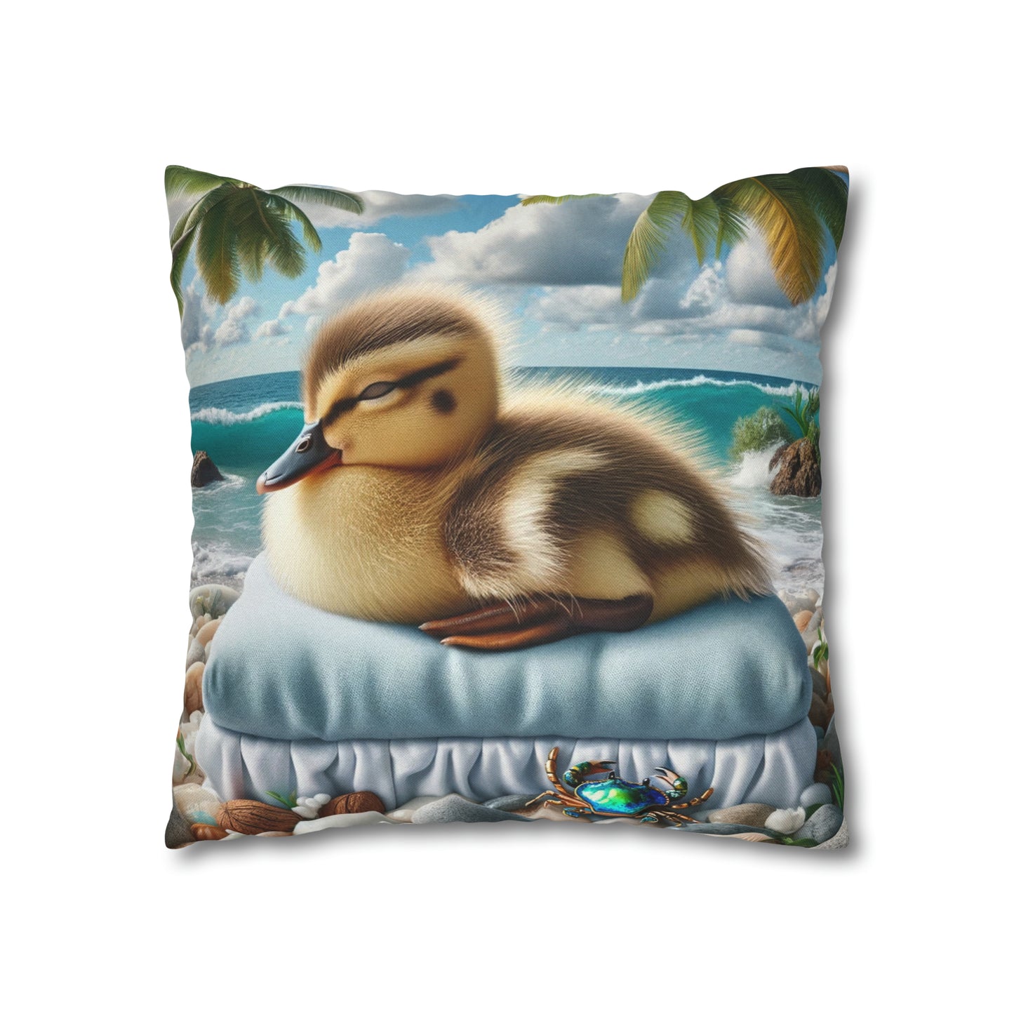 Spun Polyester Square Pillow Case by Duck Society®