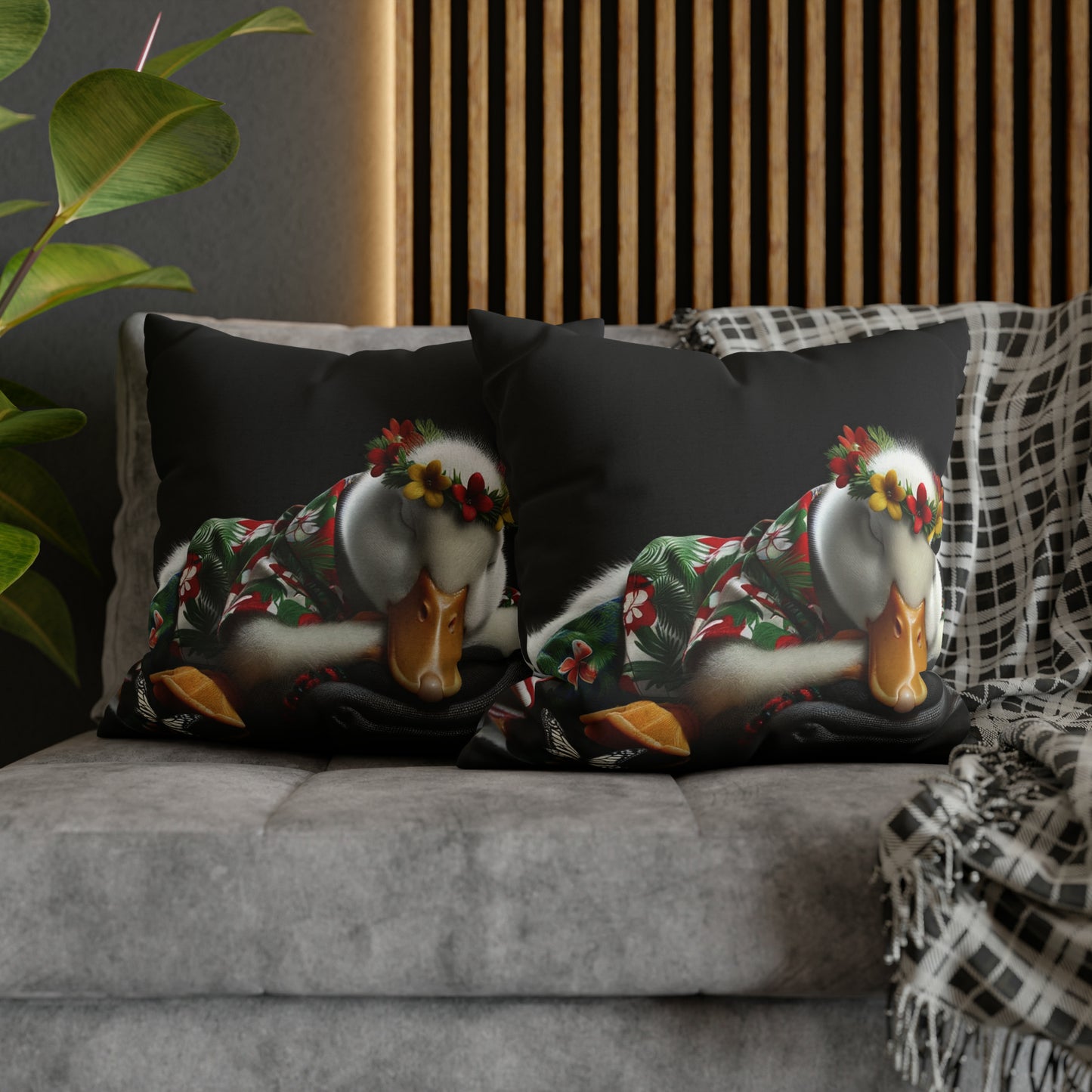 Spun Polyester Square Pillow Case by Duck Society®