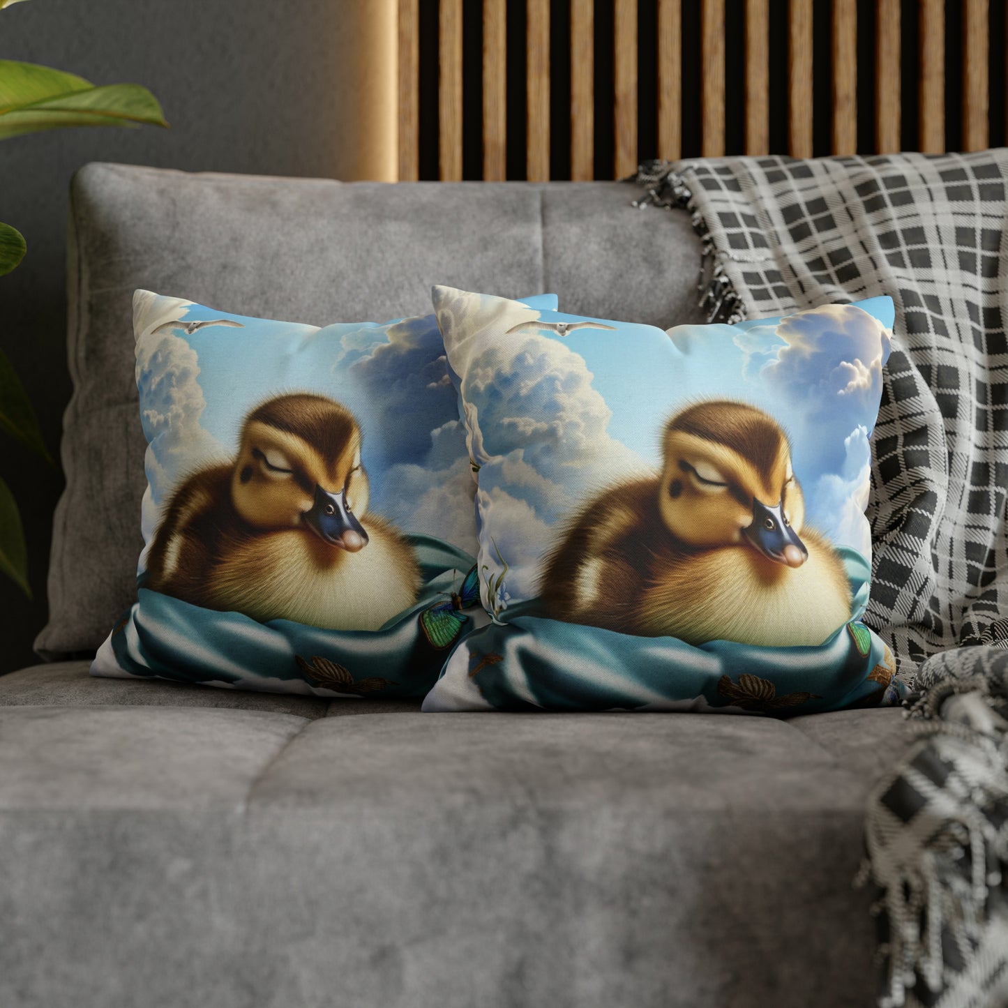 Spun Polyester Square Pillow Case by Duck Society®