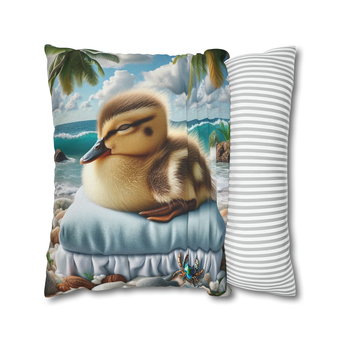 Spun Polyester Square Pillow Case by Duck Society®