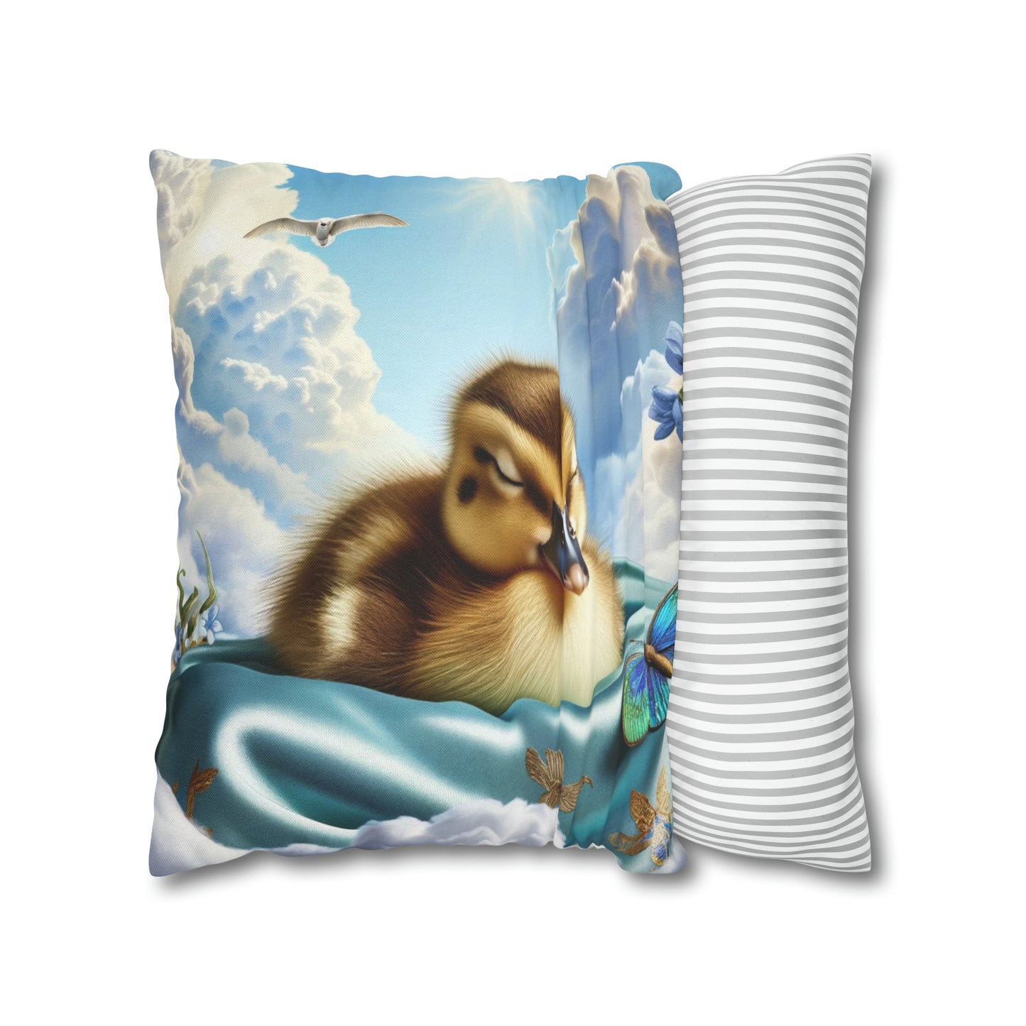 Spun Polyester Square Pillow Case by Duck Society®