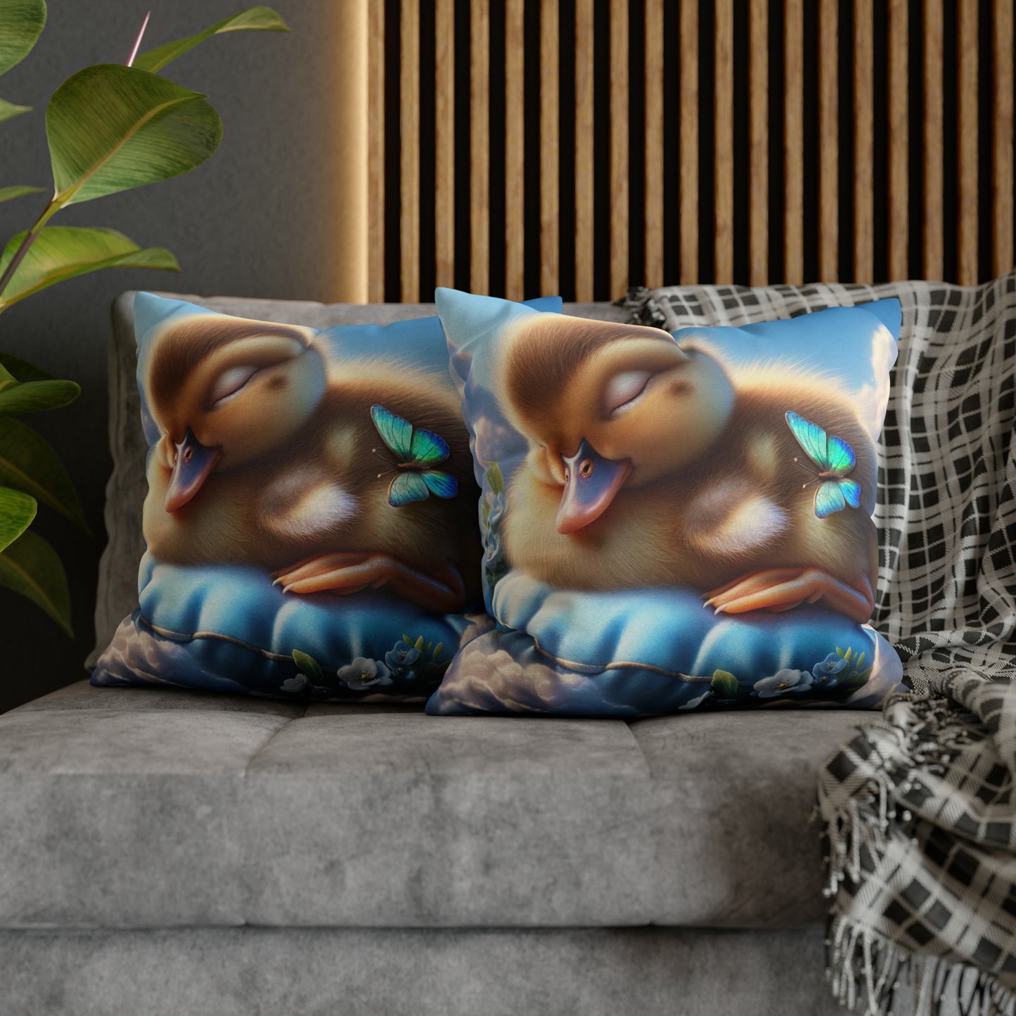 Spun Polyester Square Pillow Case by Duck Society®