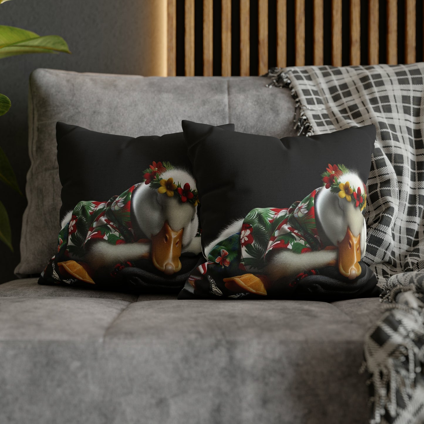 Spun Polyester Square Pillow Case by Duck Society®