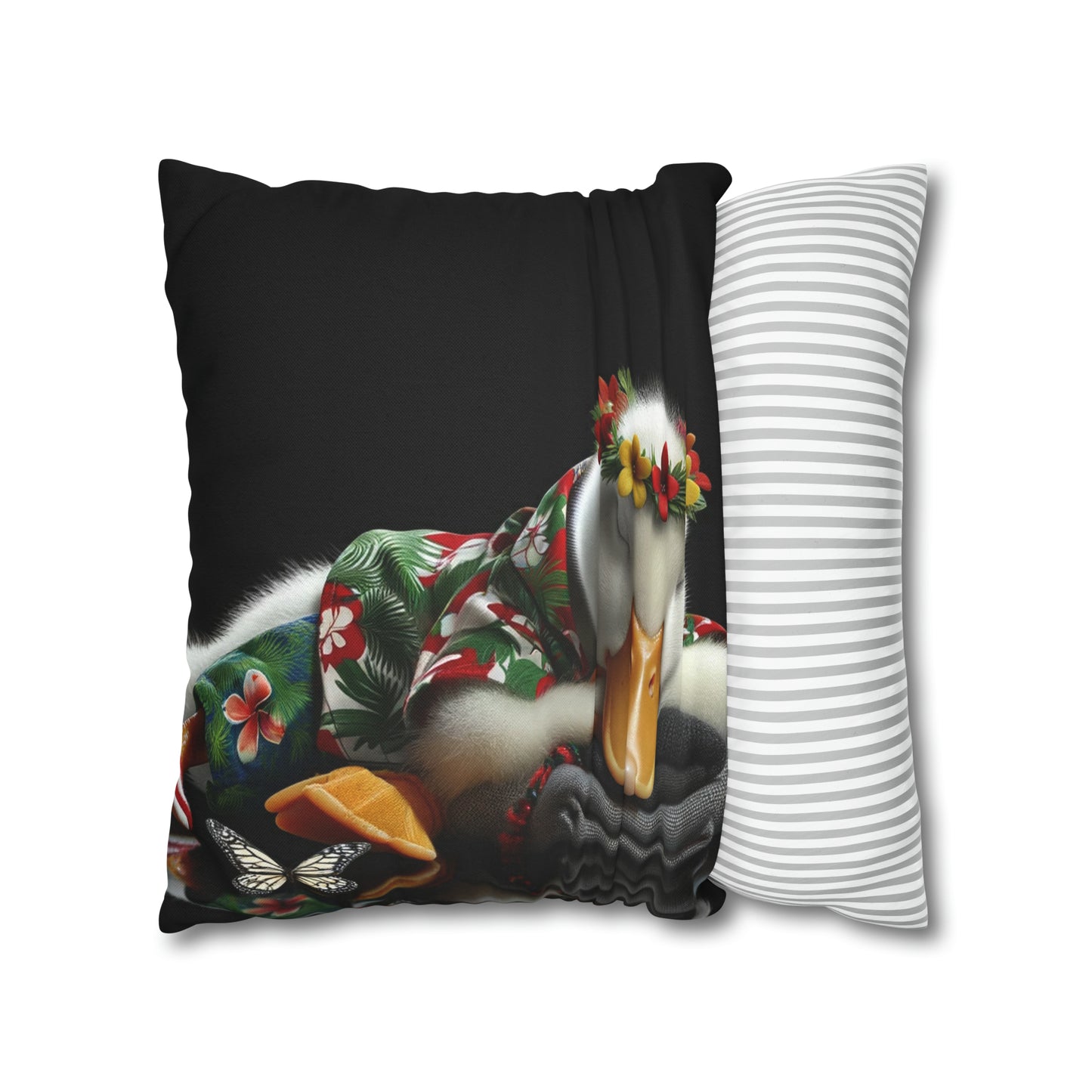 Spun Polyester Square Pillow Case by Duck Society®