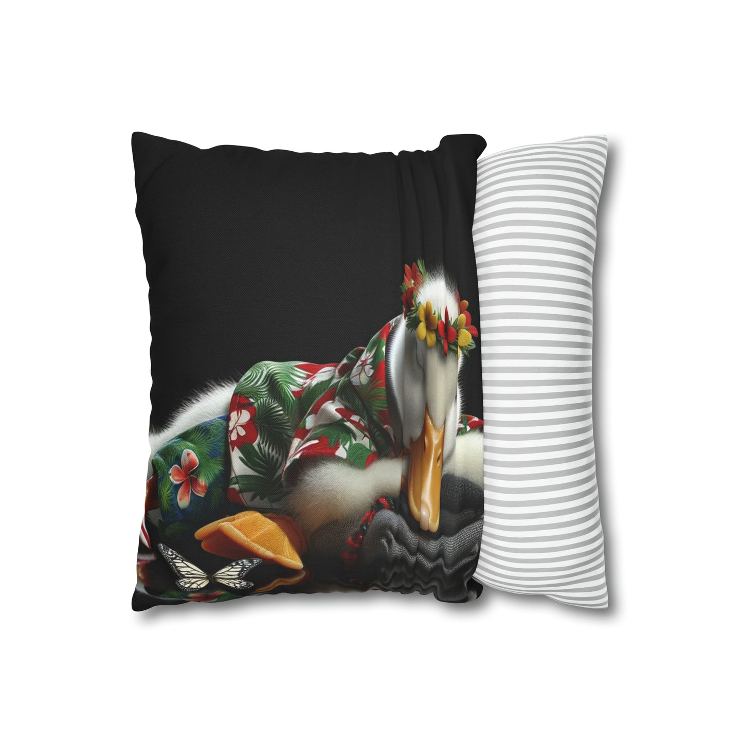 Spun Polyester Square Pillow Case by Duck Society®