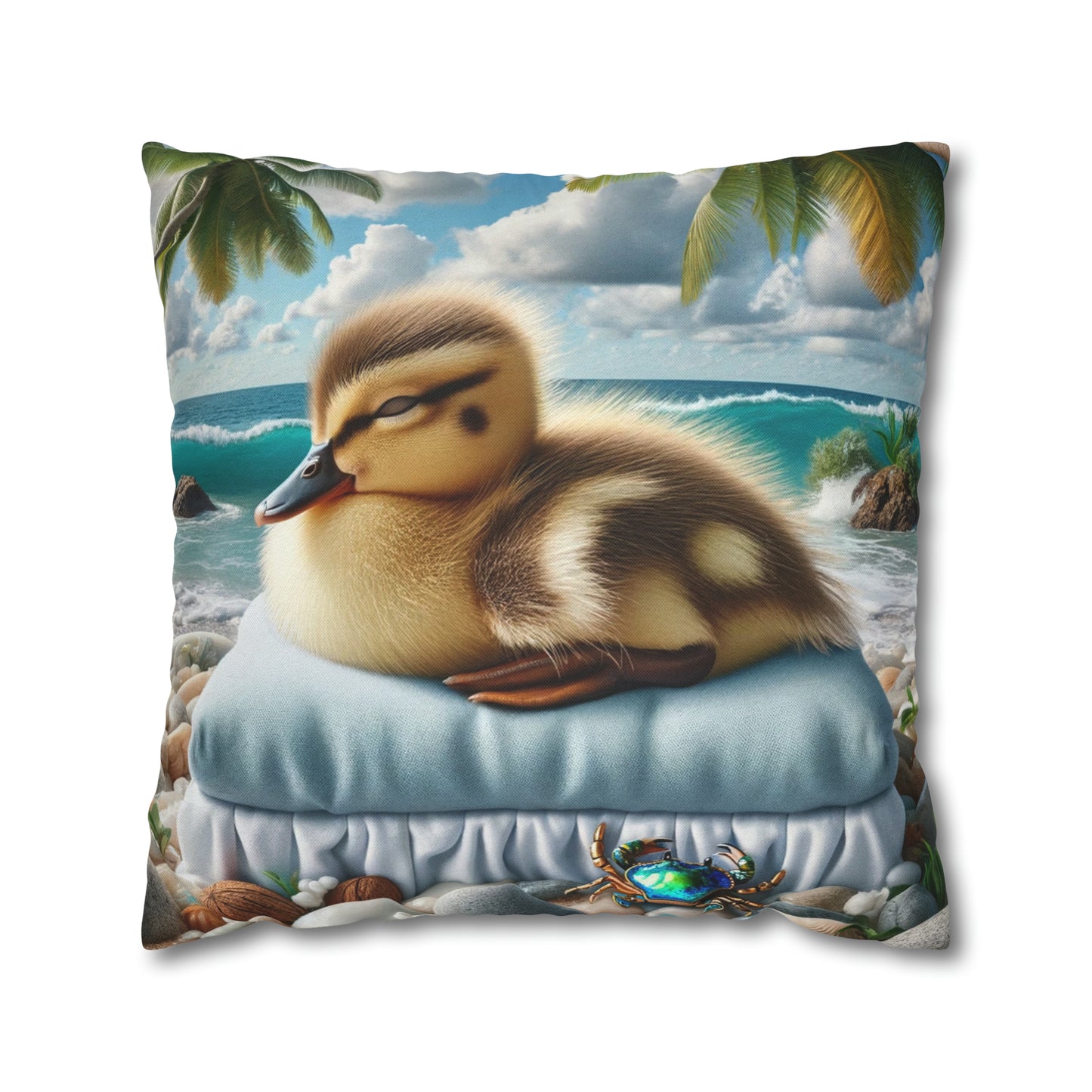 Spun Polyester Square Pillow Case by Duck Society®