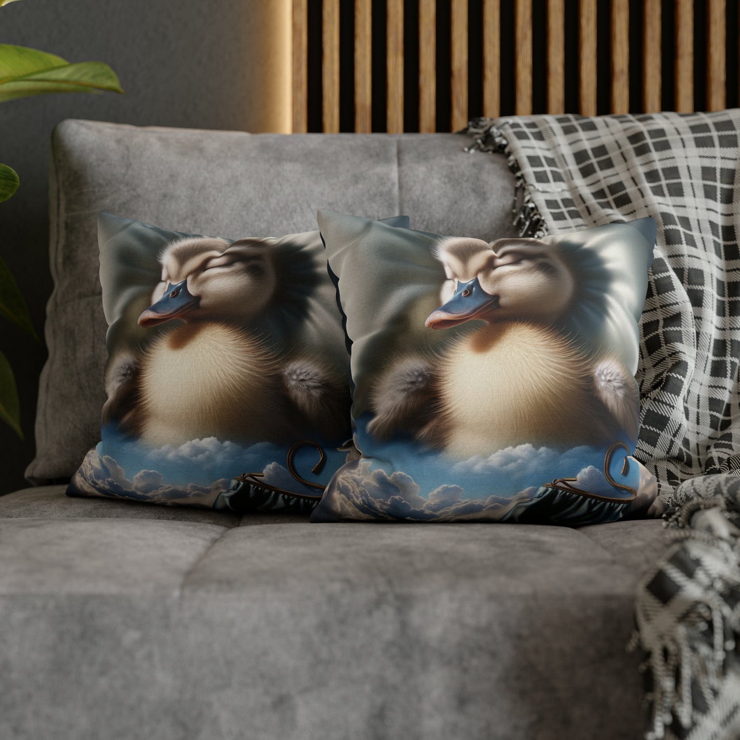 Spun Polyester Square Pillow Case by Duck Society®