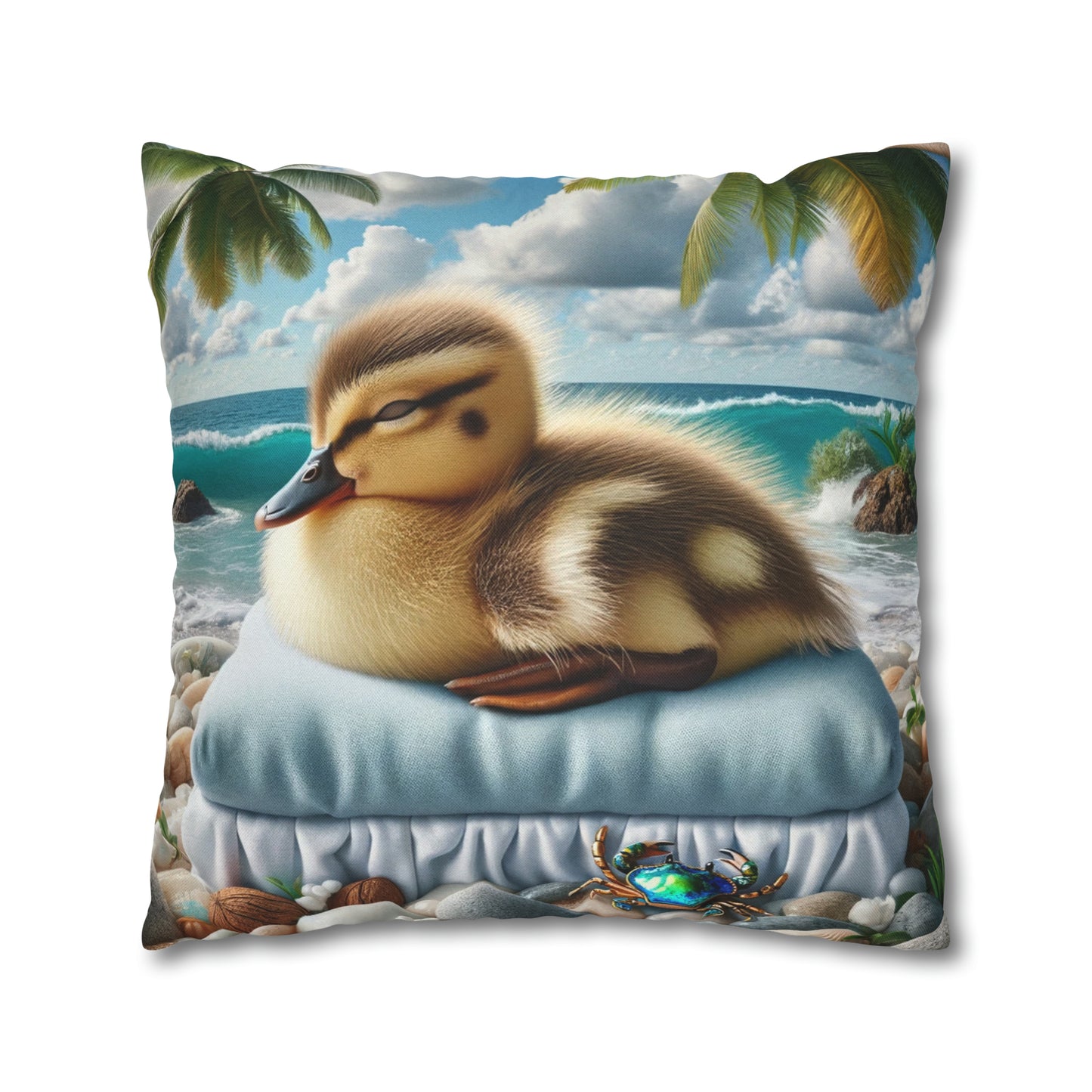 Spun Polyester Square Pillow Case by Duck Society®