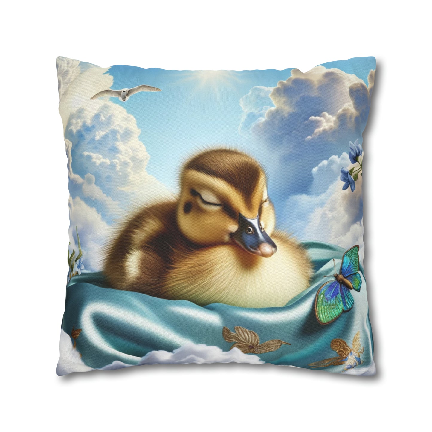 Spun Polyester Square Pillow Case by Duck Society®