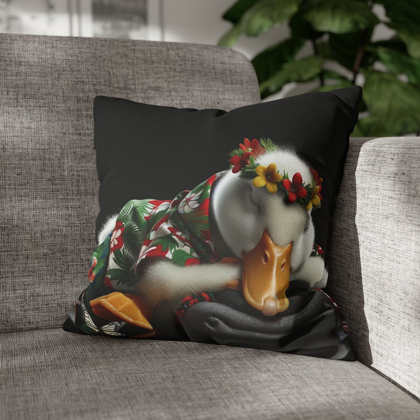 Spun Polyester Square Pillow Case by Duck Society®