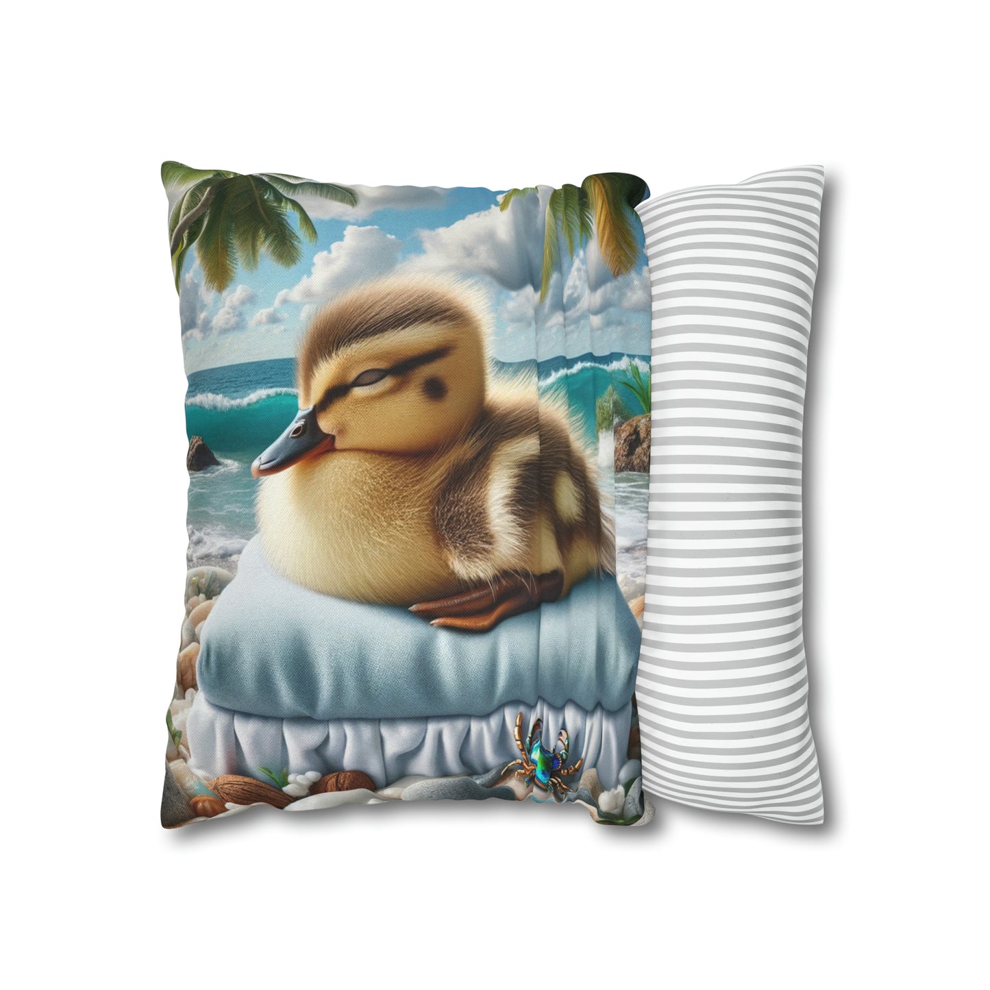 Spun Polyester Square Pillow Case by Duck Society®