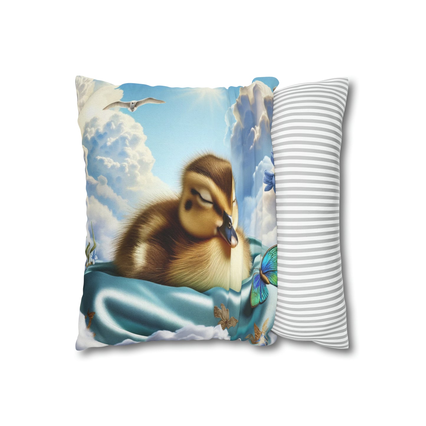 Spun Polyester Square Pillow Case by Duck Society®