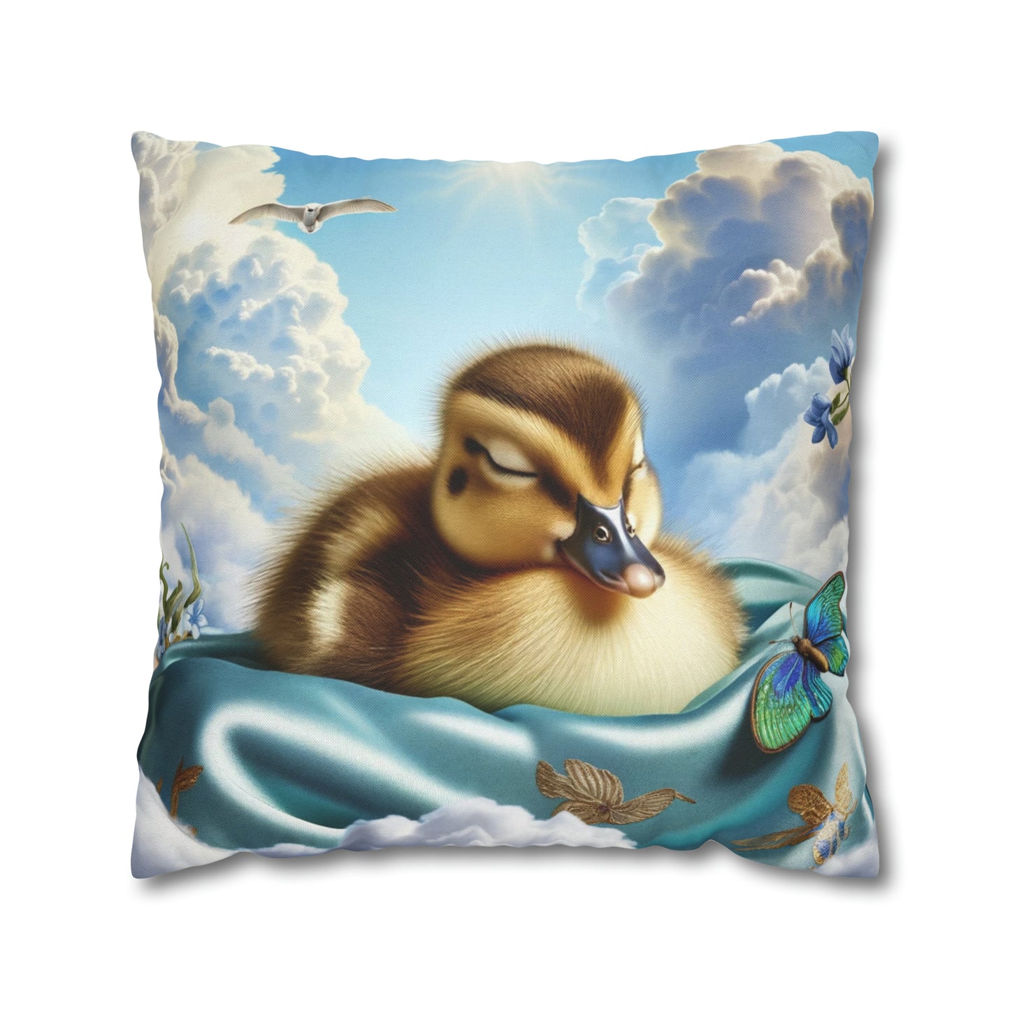 Spun Polyester Square Pillow Case by Duck Society®