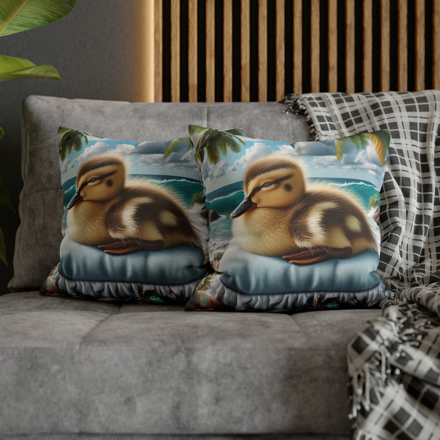 Spun Polyester Square Pillow Case by Duck Society®