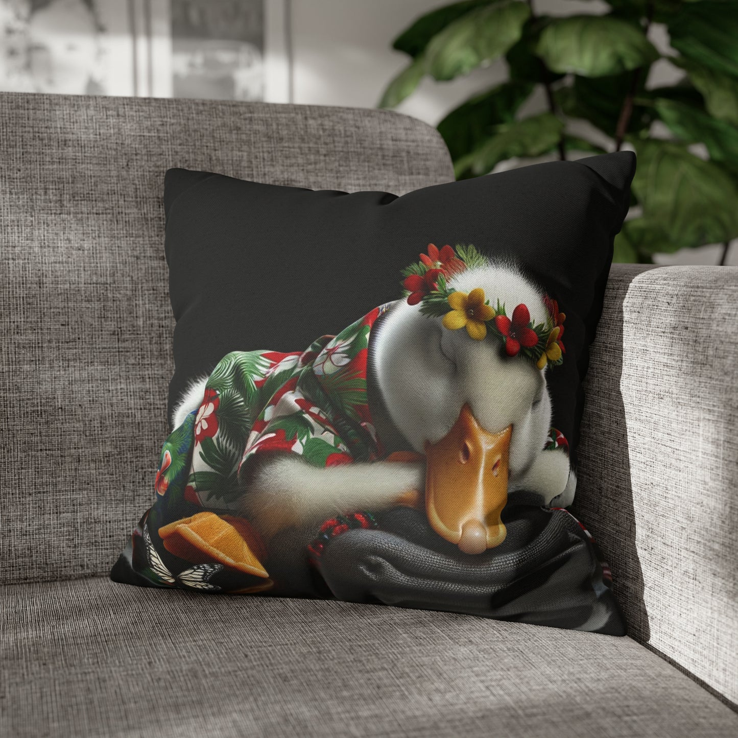 Spun Polyester Square Pillow Case by Duck Society®