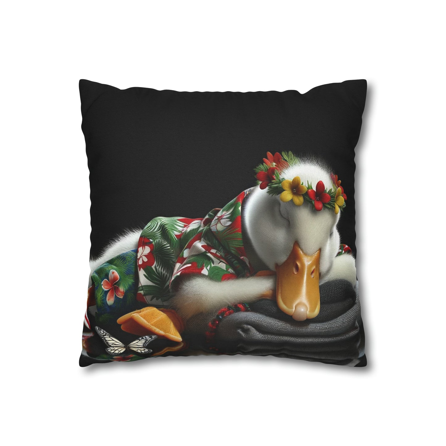 Spun Polyester Square Pillow Case by Duck Society®