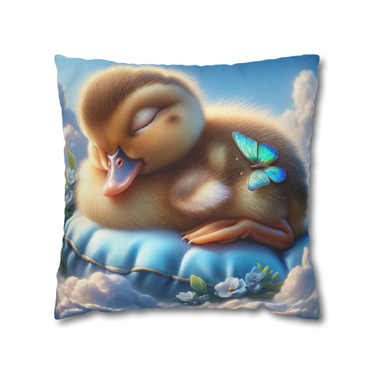 Spun Polyester Square Pillow Case by Duck Society®