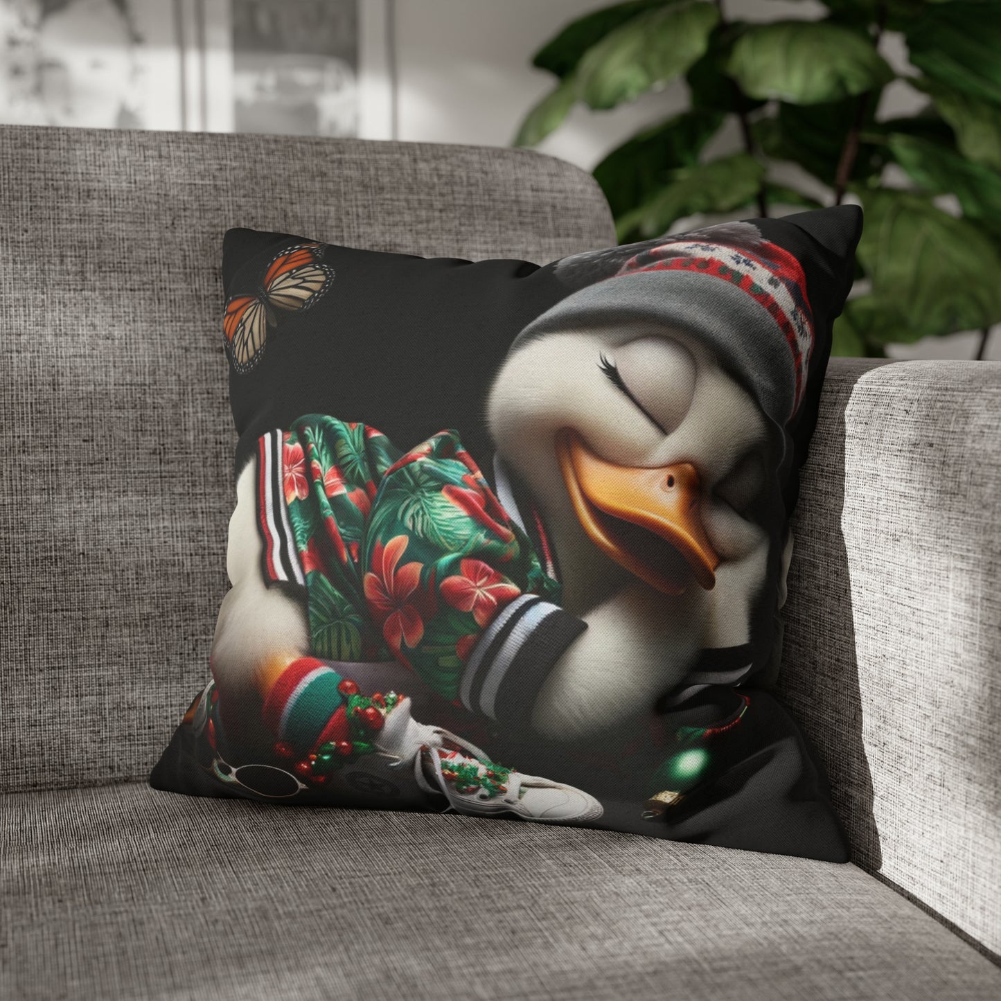 Spun Polyester Square Pillow Case by Duck Society®