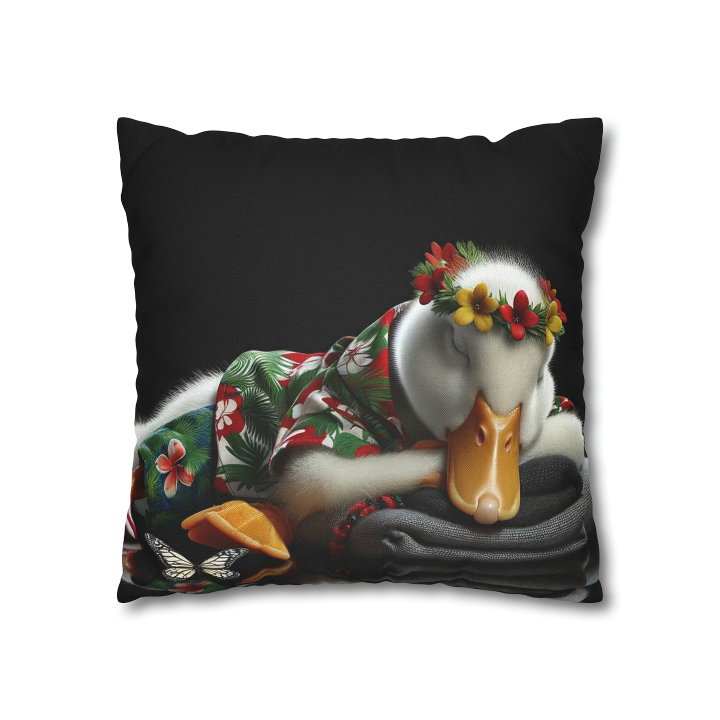 Spun Polyester Square Pillow Case by Duck Society®