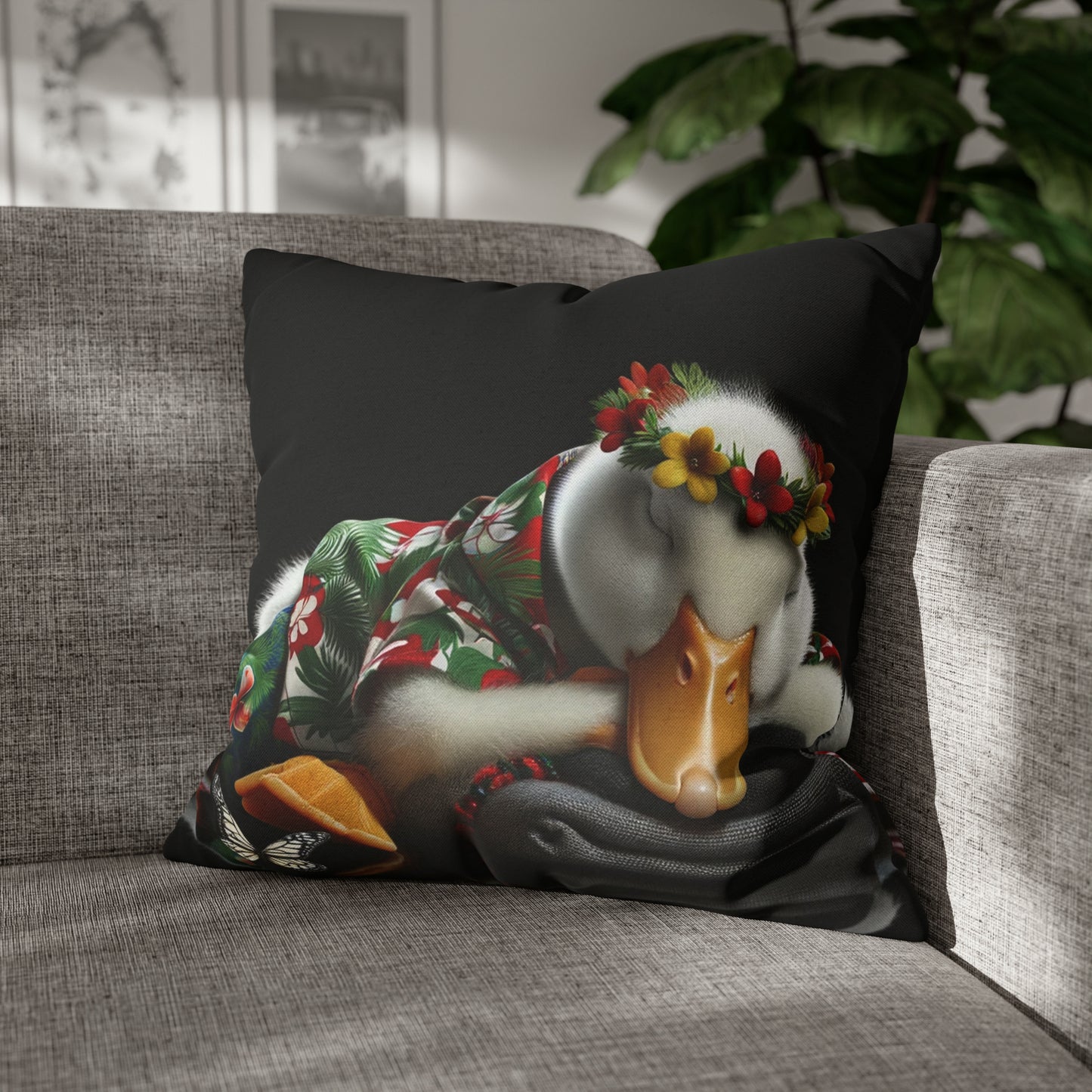 Spun Polyester Square Pillow Case by Duck Society®