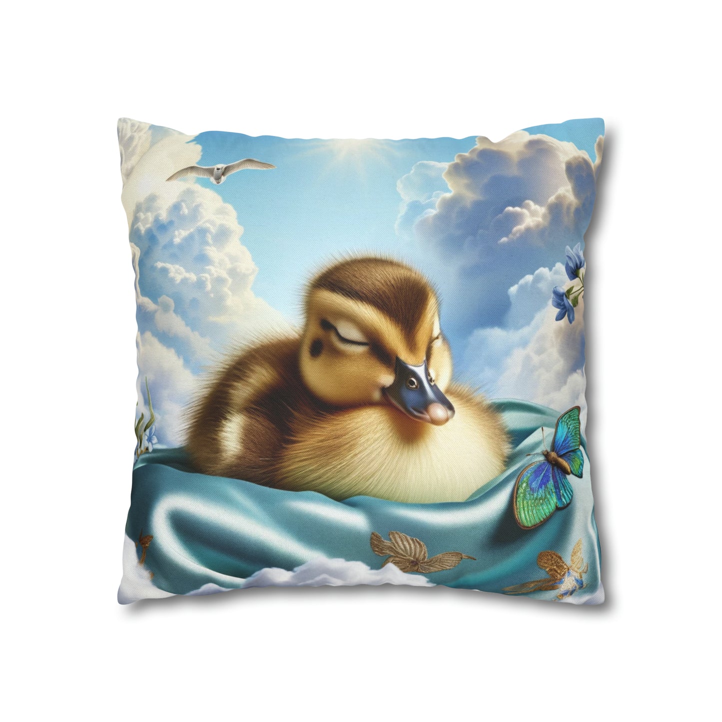 Spun Polyester Square Pillow Case by Duck Society®