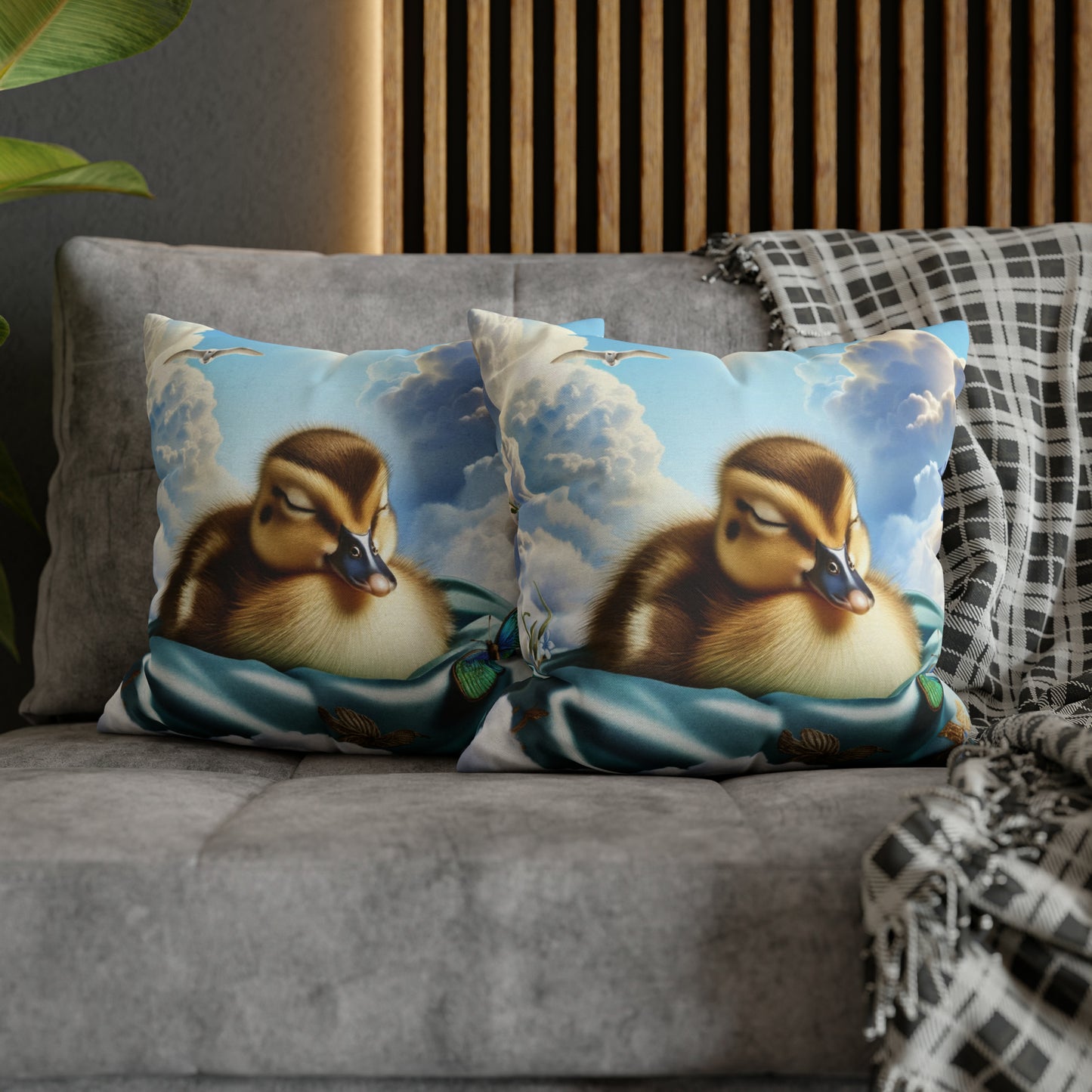 Spun Polyester Square Pillow Case by Duck Society®