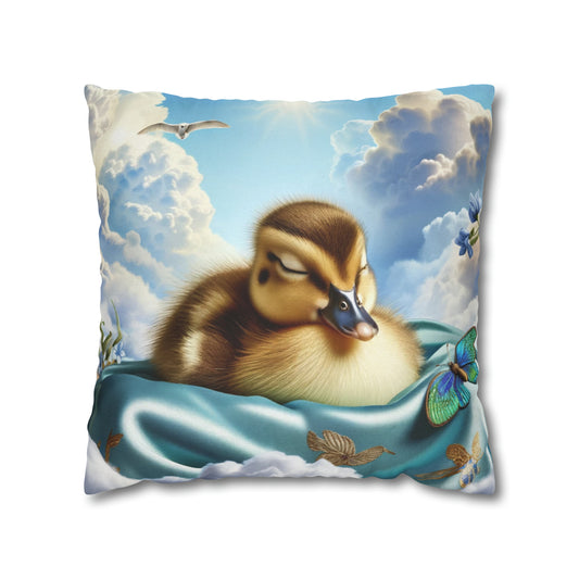 Spun Polyester Square Pillow Case by Duck Society®