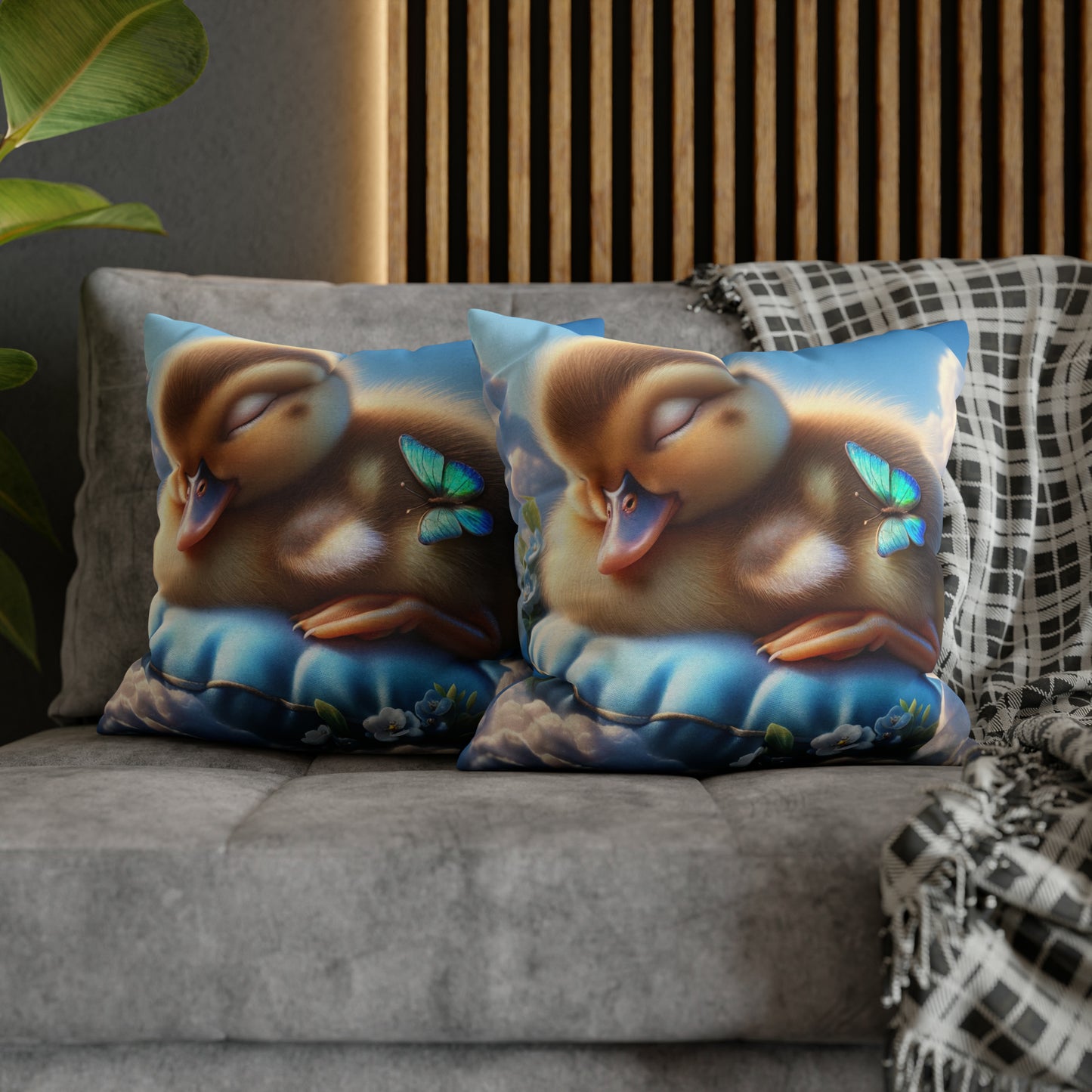 Spun Polyester Square Pillow Case by Duck Society®