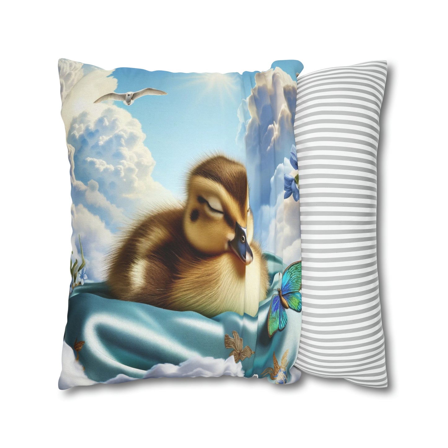 Spun Polyester Square Pillow Case by Duck Society®