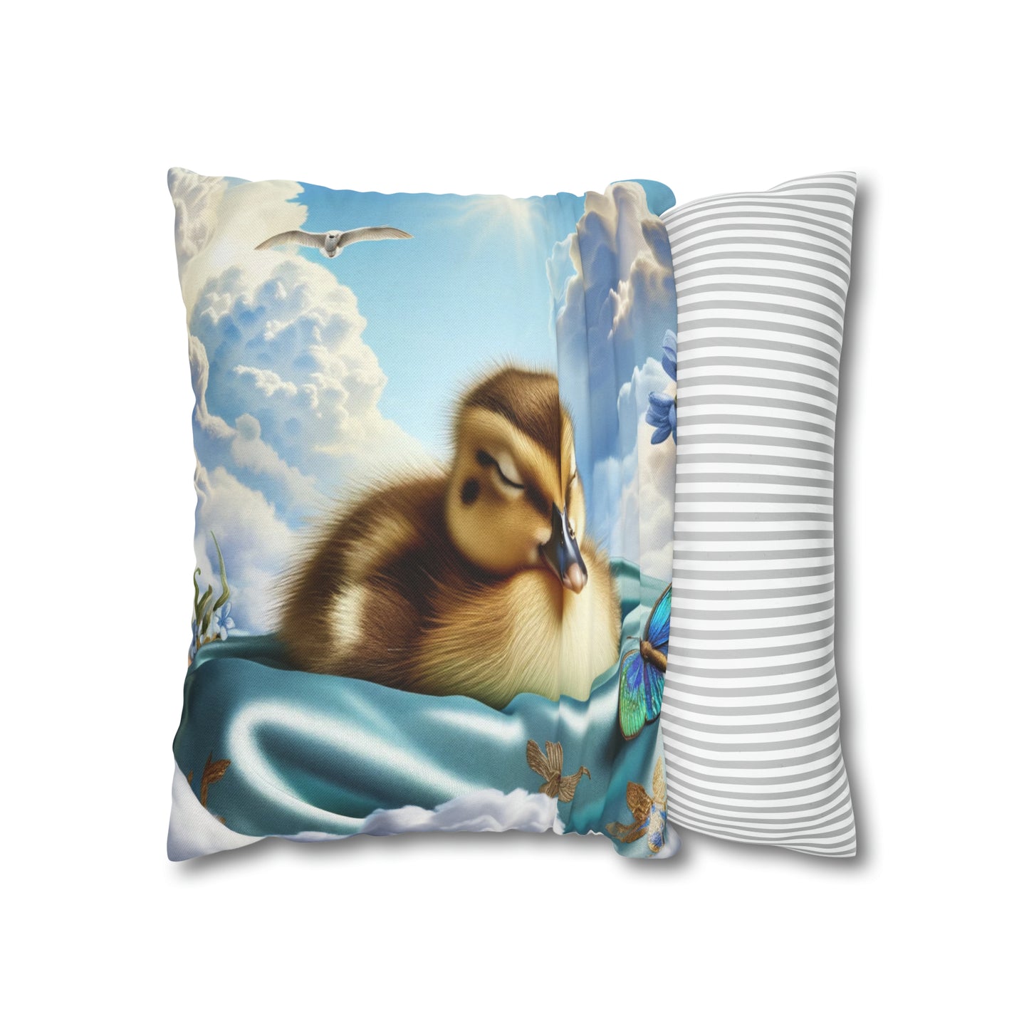 Spun Polyester Square Pillow Case by Duck Society®