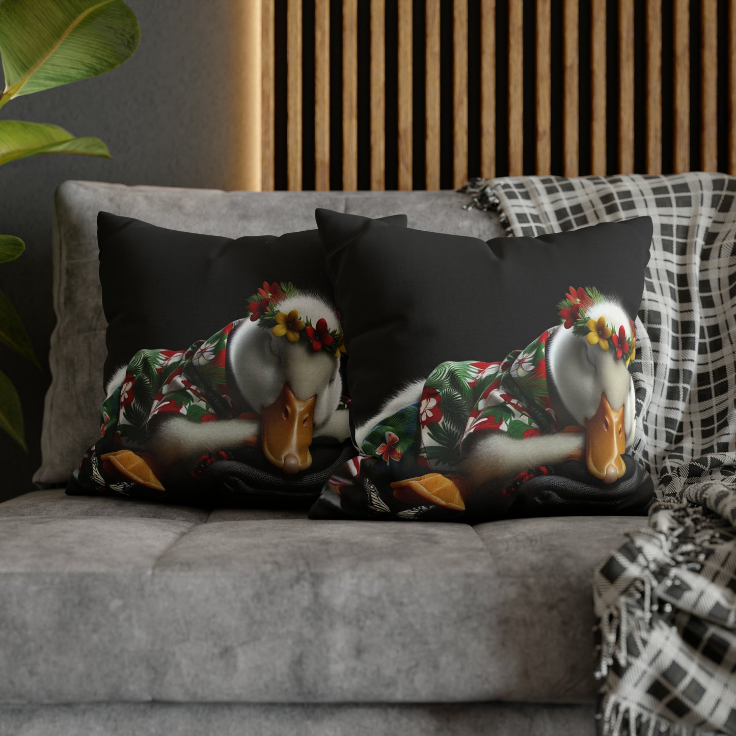 Spun Polyester Square Pillow Case by Duck Society®