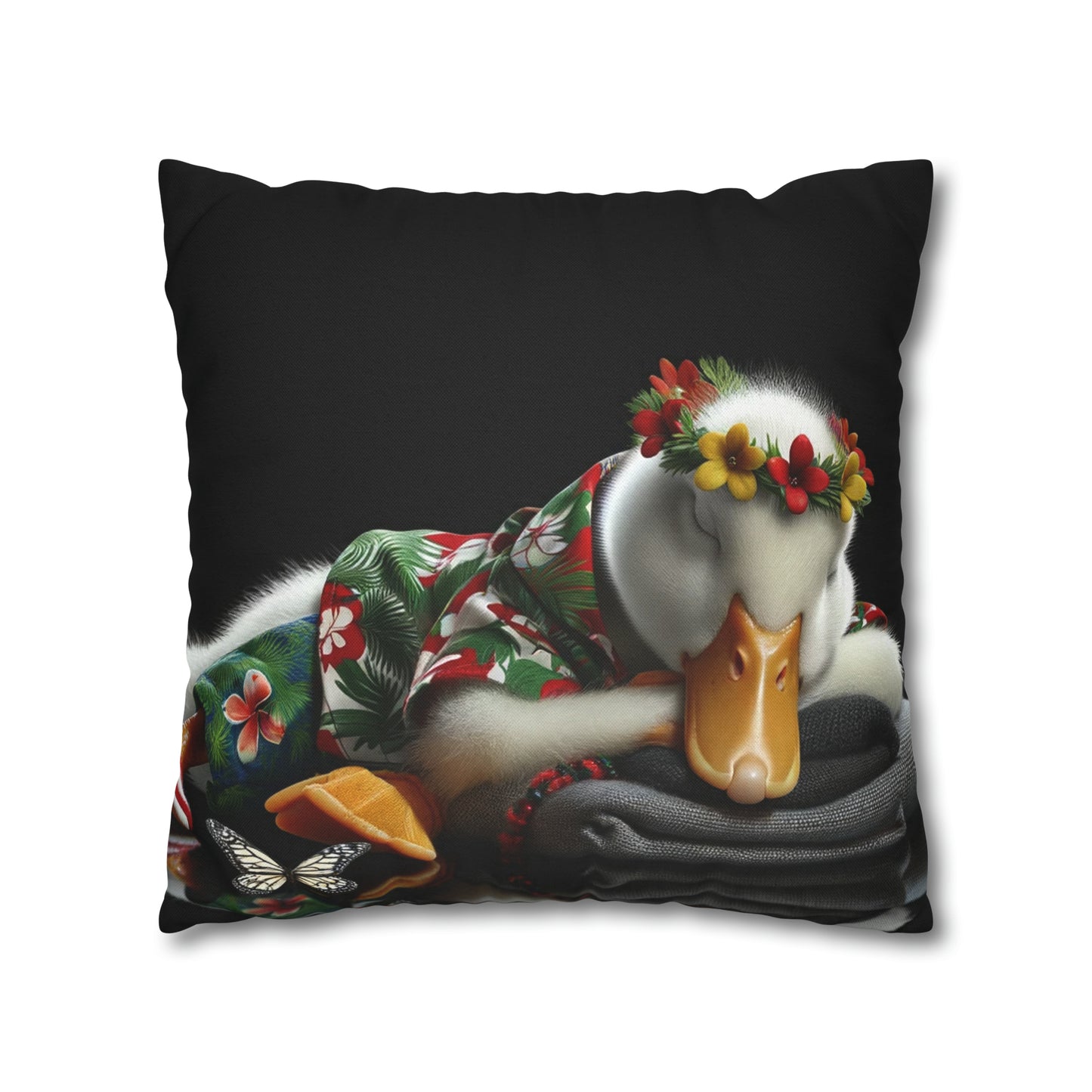 Spun Polyester Square Pillow Case by Duck Society®