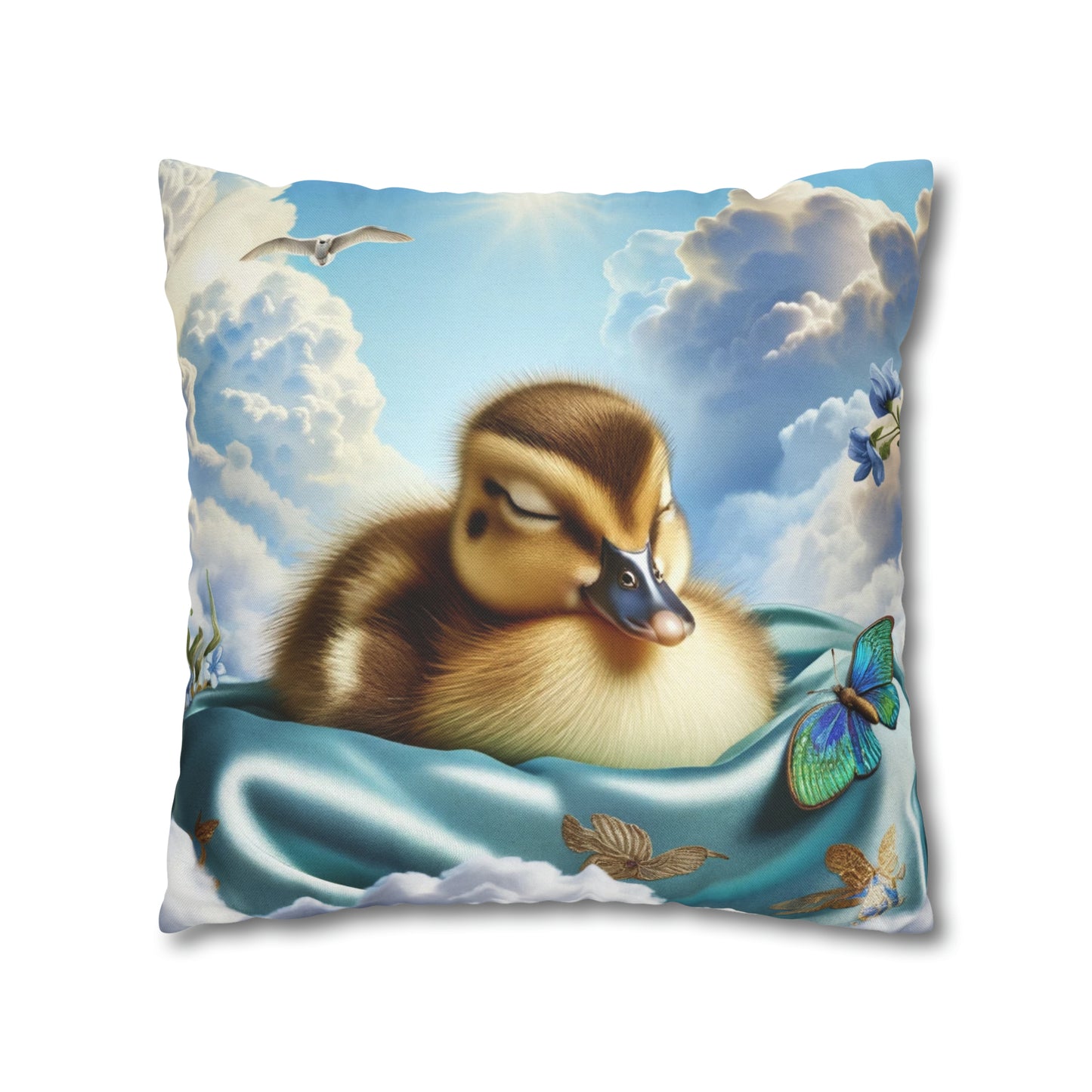 Spun Polyester Square Pillow Case by Duck Society®