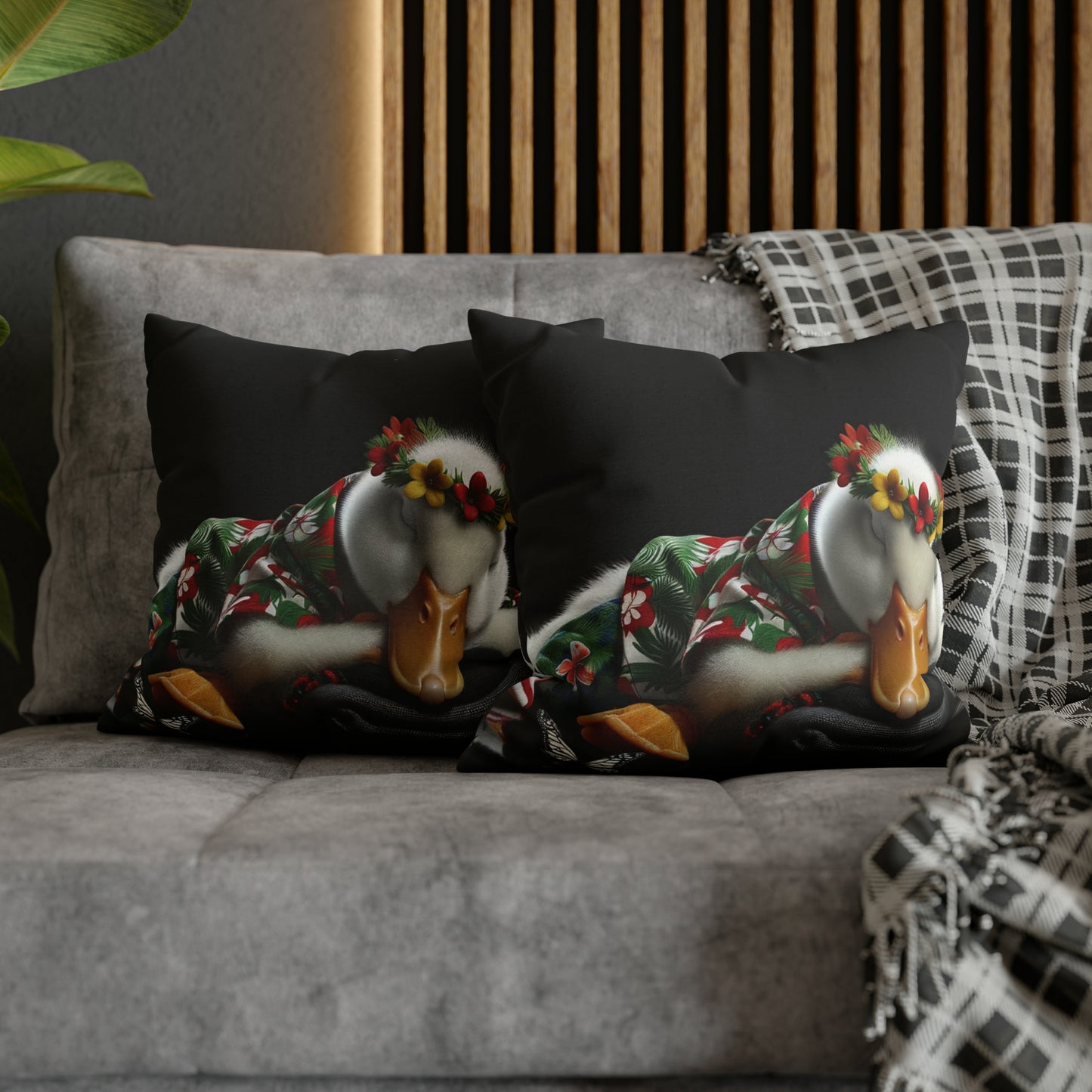 Spun Polyester Square Pillow Case by Duck Society®