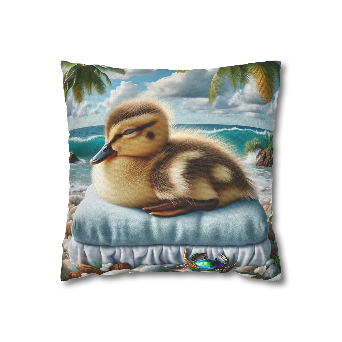 Spun Polyester Square Pillow Case by Duck Society®