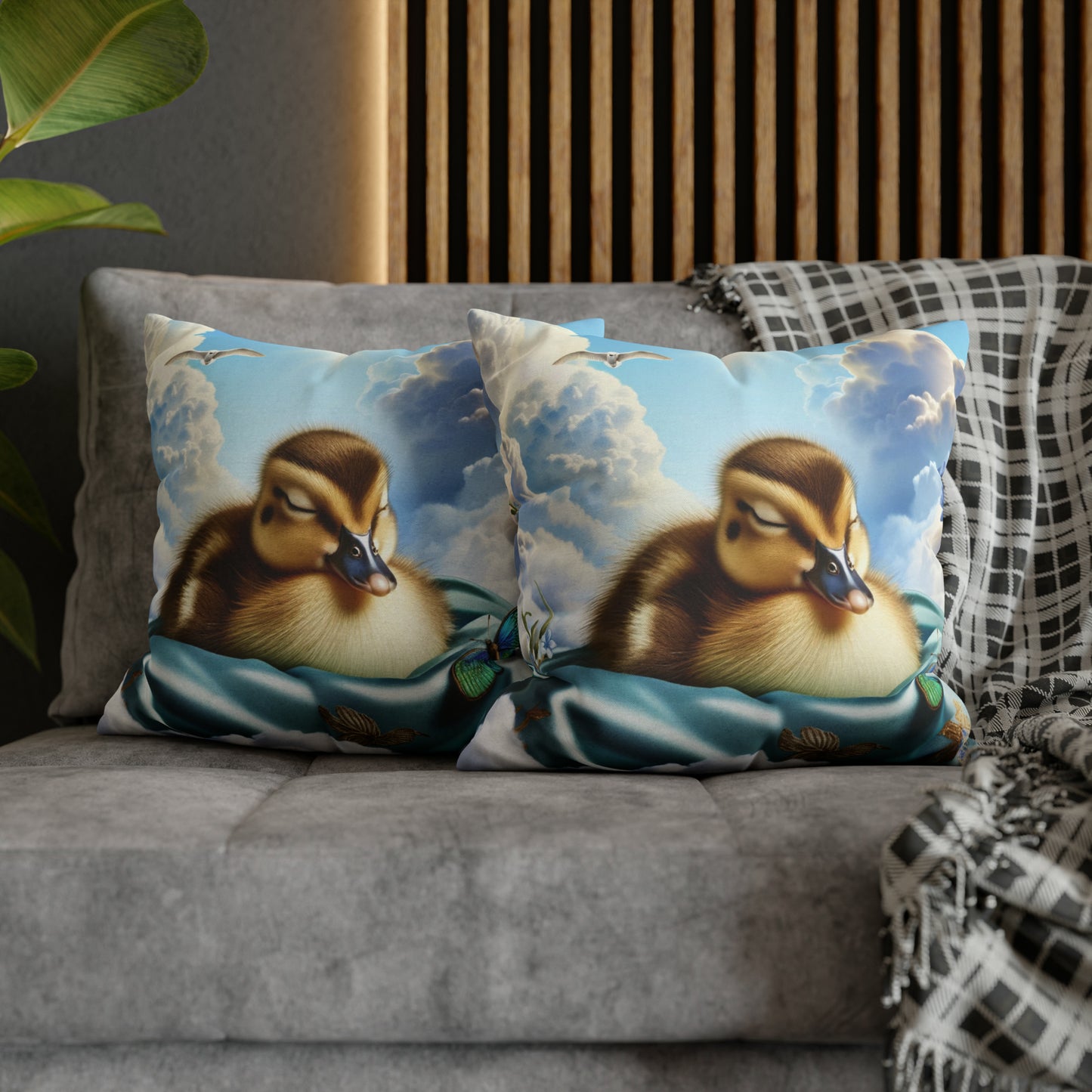 Spun Polyester Square Pillow Case by Duck Society®