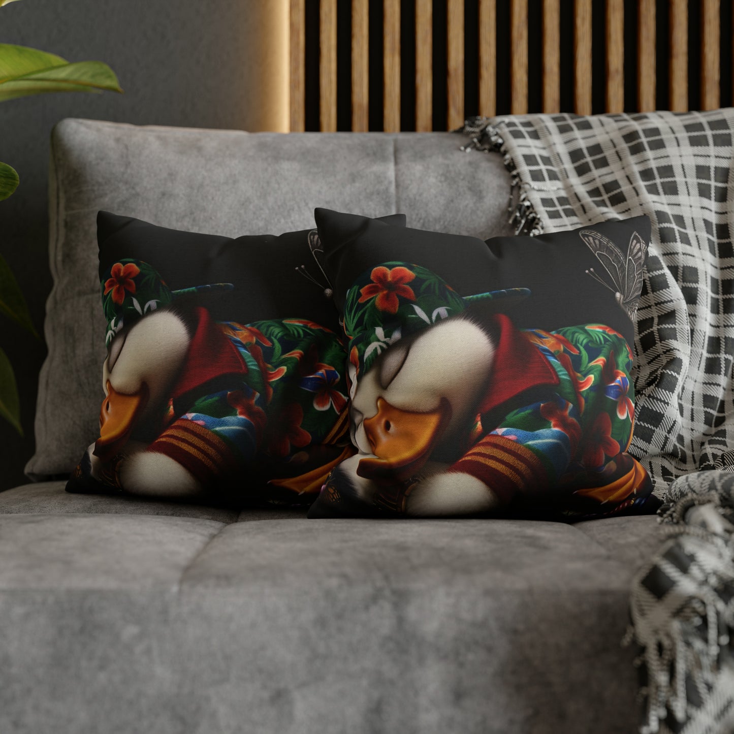 Spun Polyester Square Pillow Case by Duck Society®