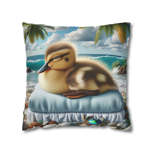 Spun Polyester Square Pillow Case by Duck Society®