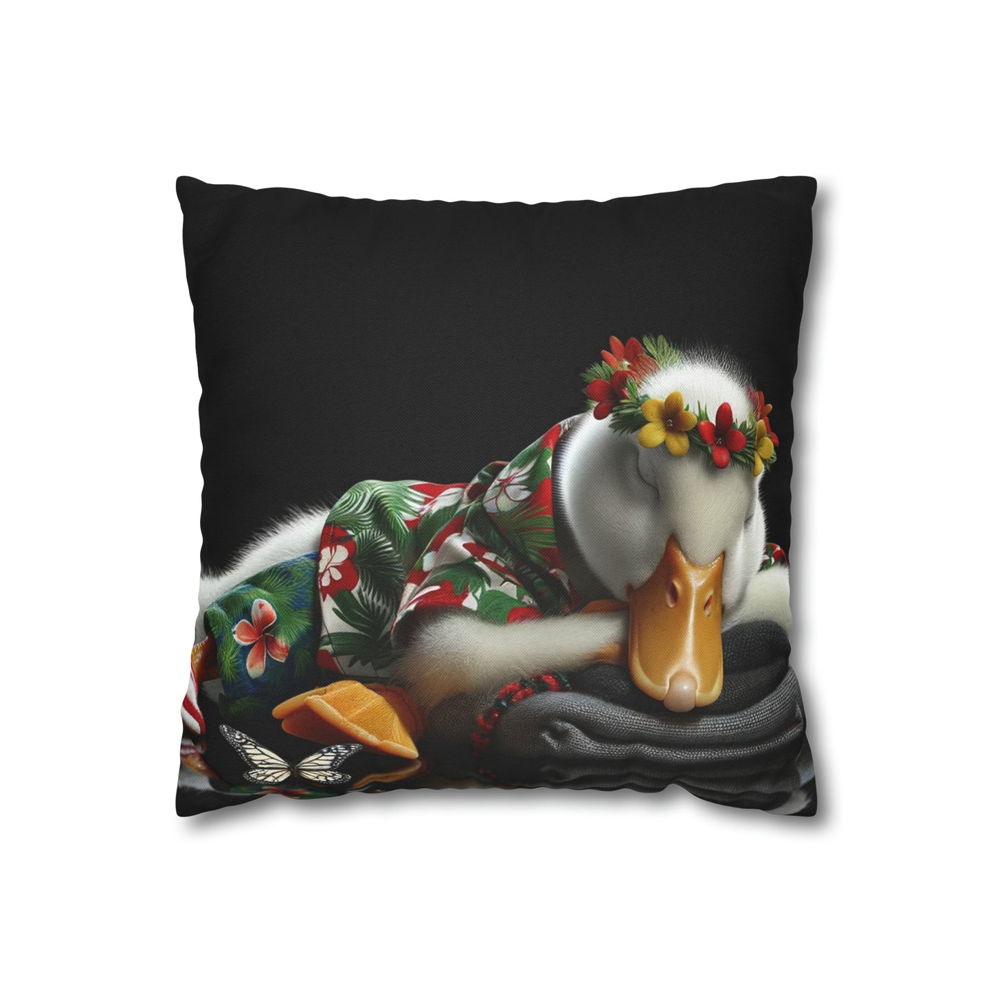 Spun Polyester Square Pillow Case by Duck Society®