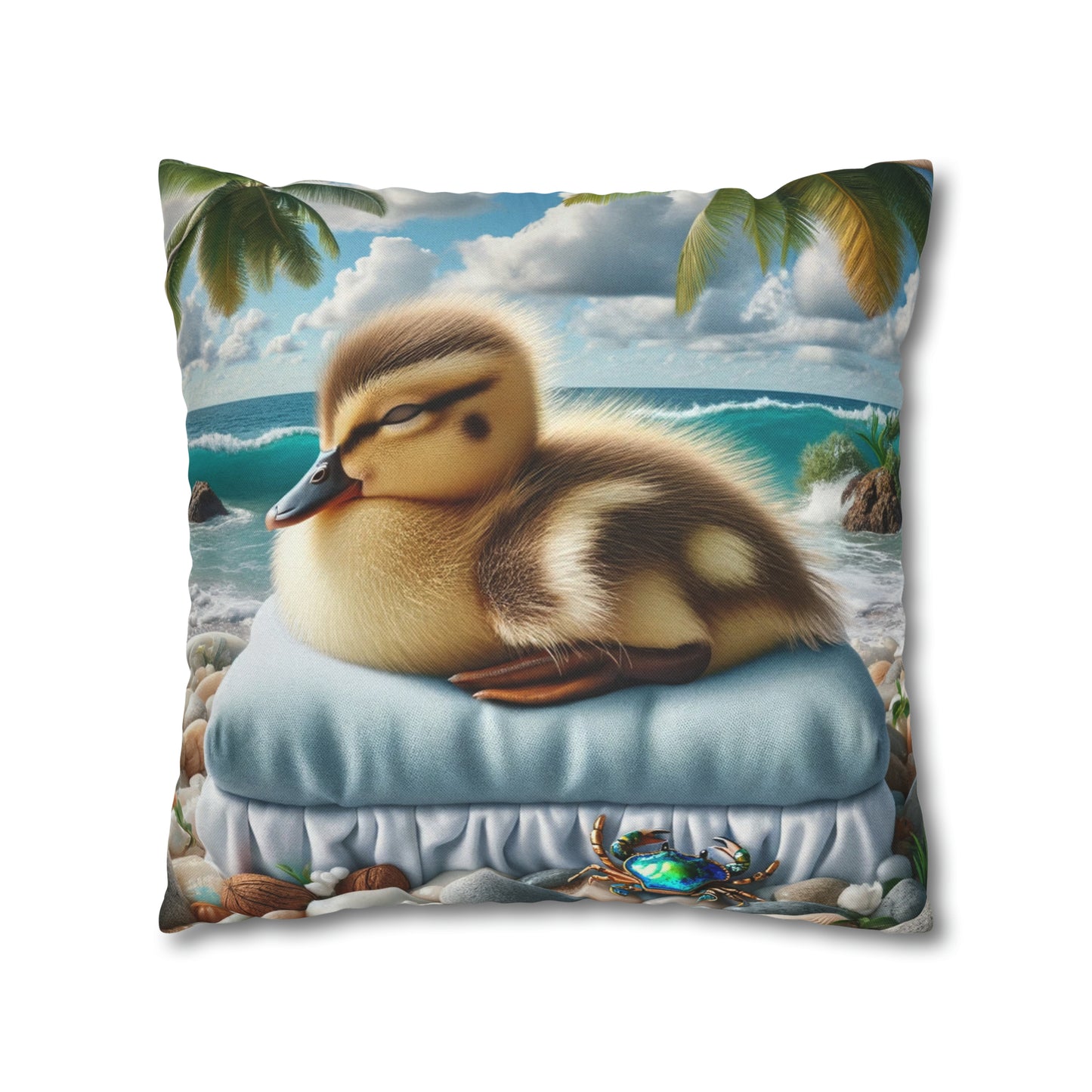 Spun Polyester Square Pillow Case by Duck Society®