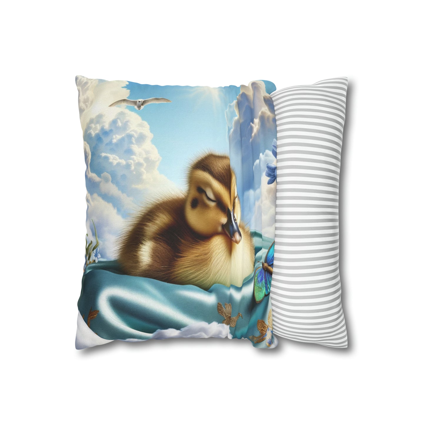 Spun Polyester Square Pillow Case by Duck Society®