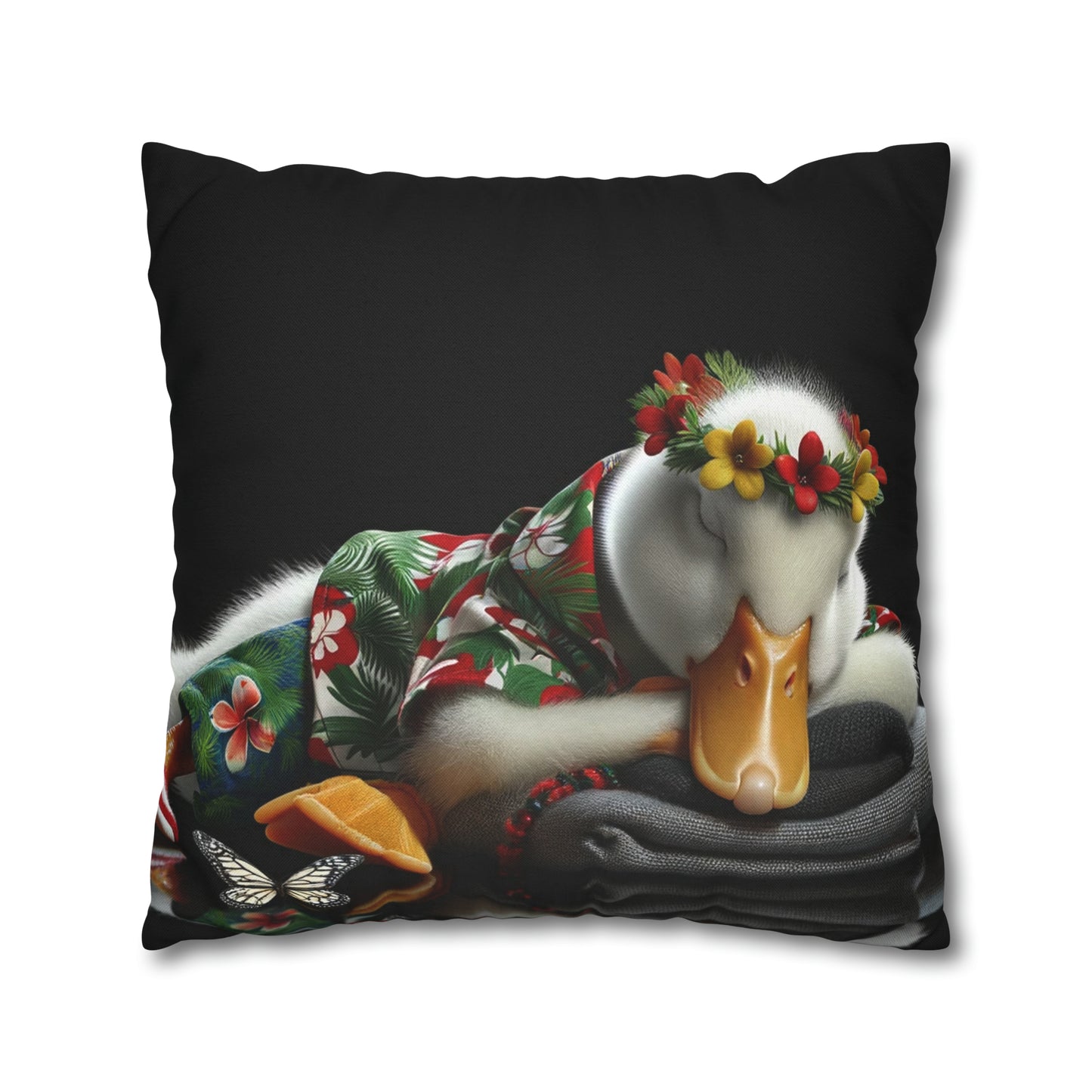 Spun Polyester Square Pillow Case by Duck Society®