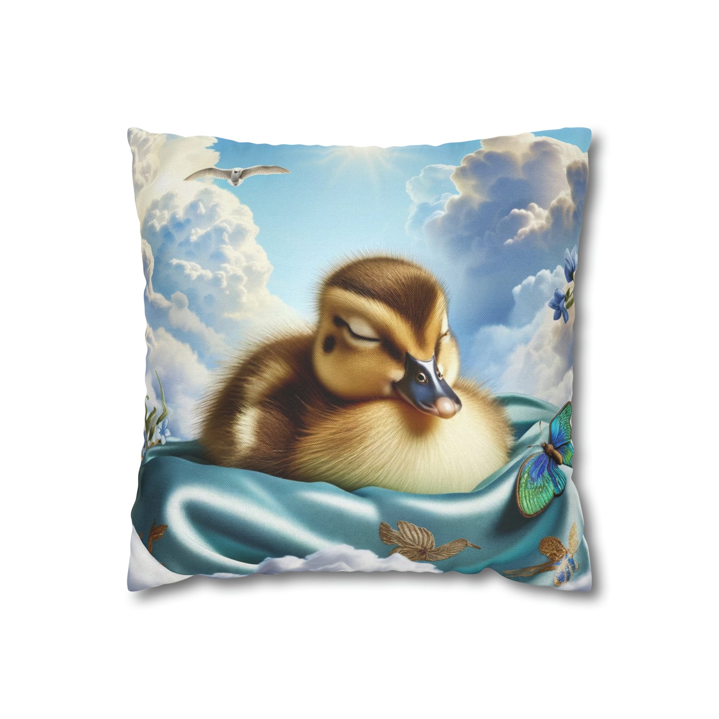 Spun Polyester Square Pillow Case by Duck Society®