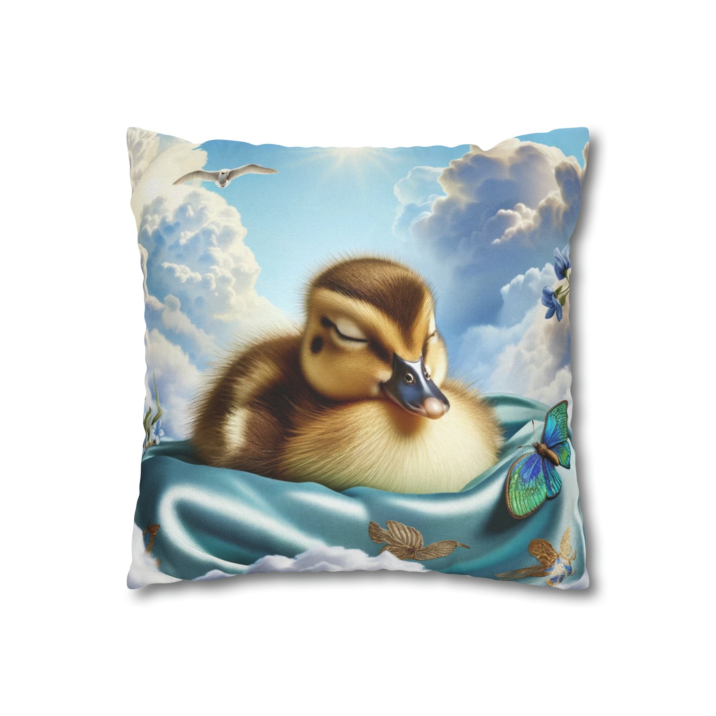 Spun Polyester Square Pillow Case by Duck Society®