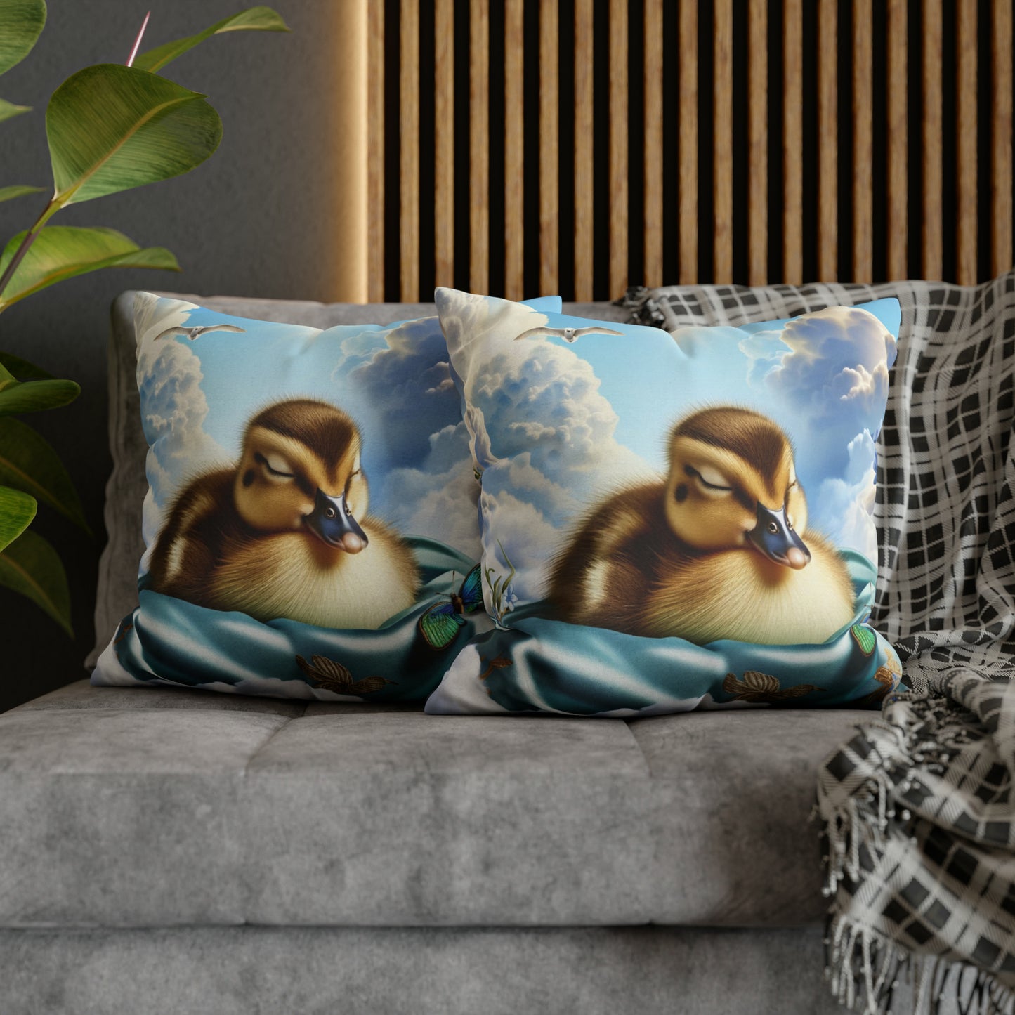 Spun Polyester Square Pillow Case by Duck Society®