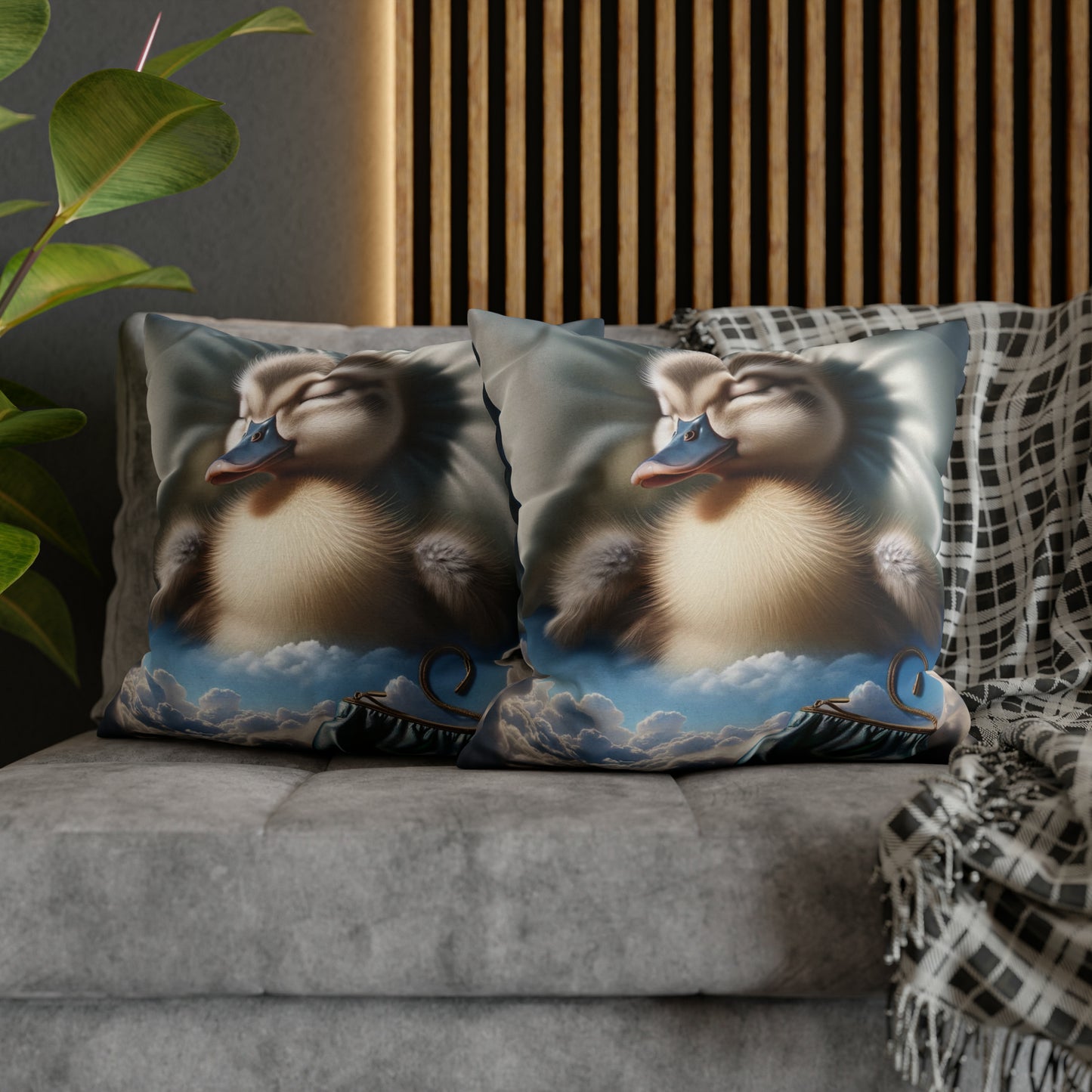 Spun Polyester Square Pillow Case by Duck Society®