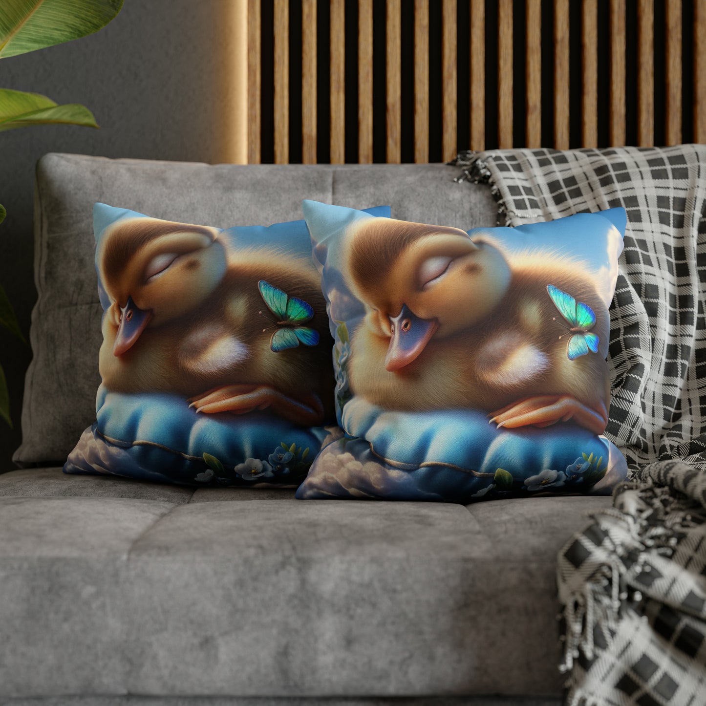 Spun Polyester Square Pillow Case by Duck Society®