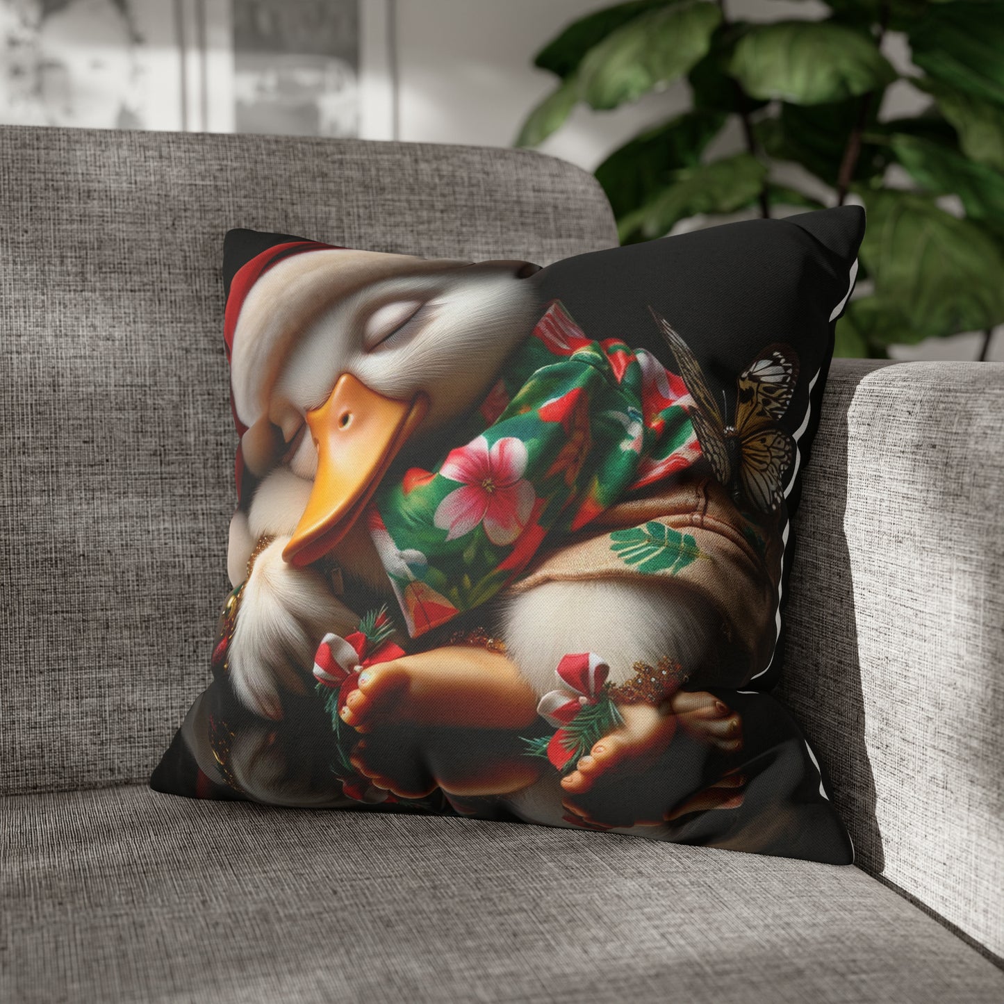 Duck Society® Spun Polyester Square Pillow Case