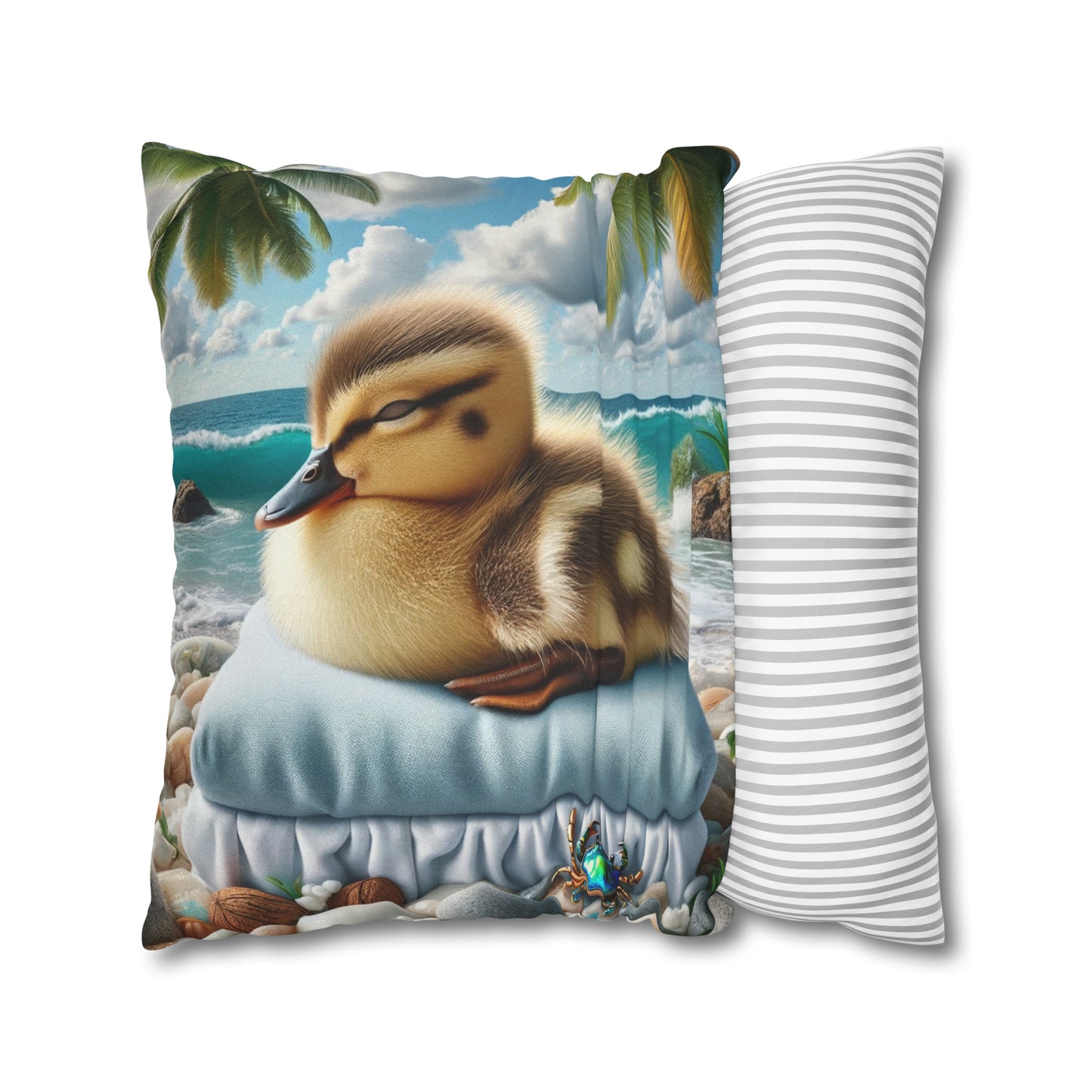 Spun Polyester Square Pillow Case by Duck Society®